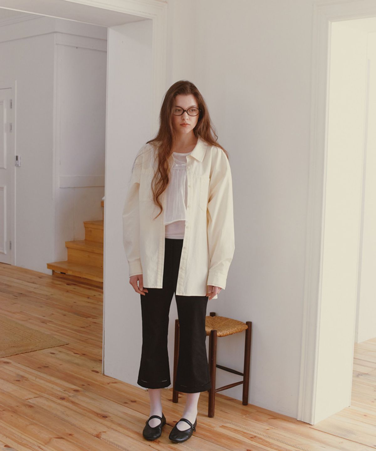 스러움(SEUREOUM) Ines Layer Shirt_Butter