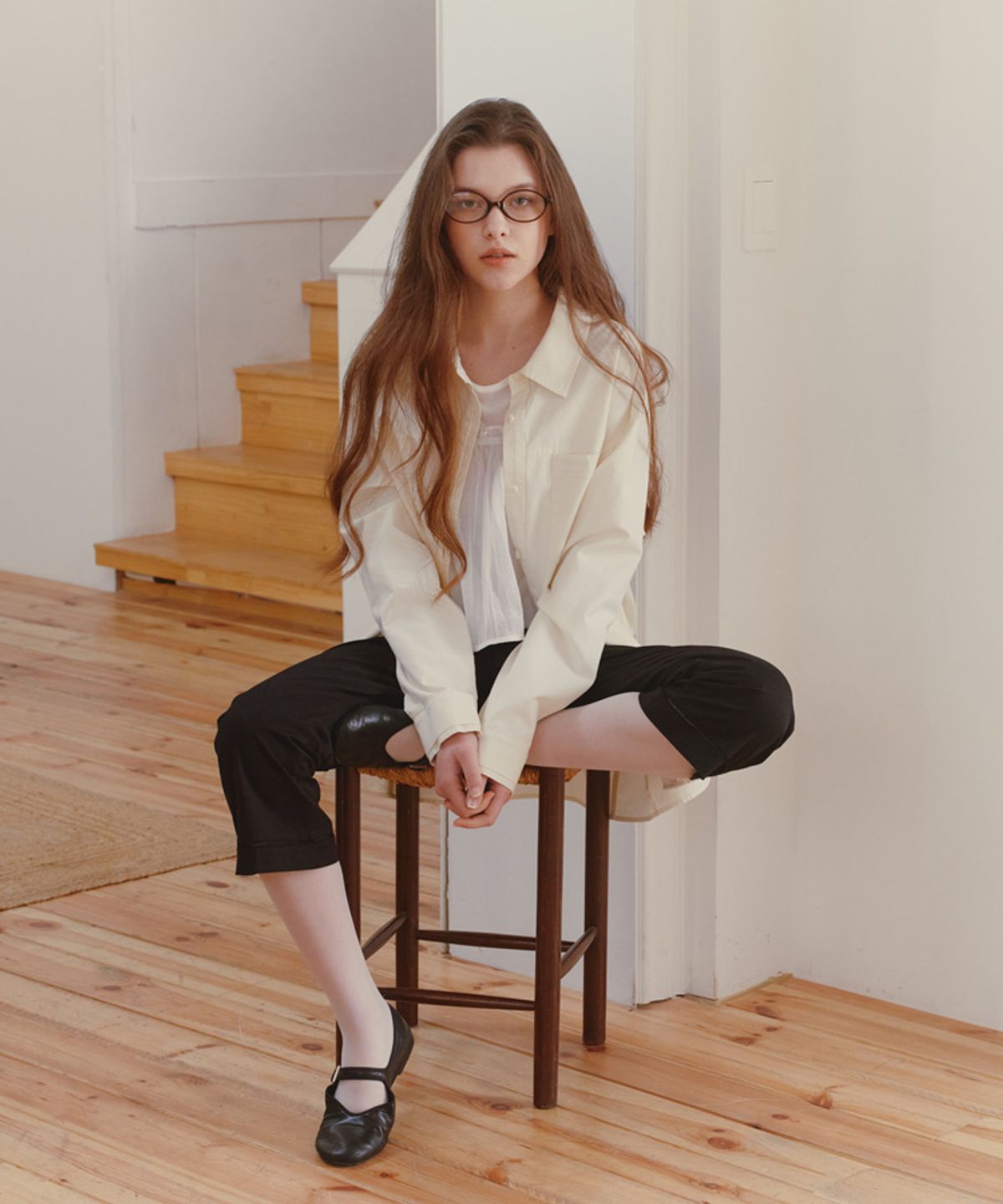 스러움(SEUREOUM) Ines Layer Shirt_Butter