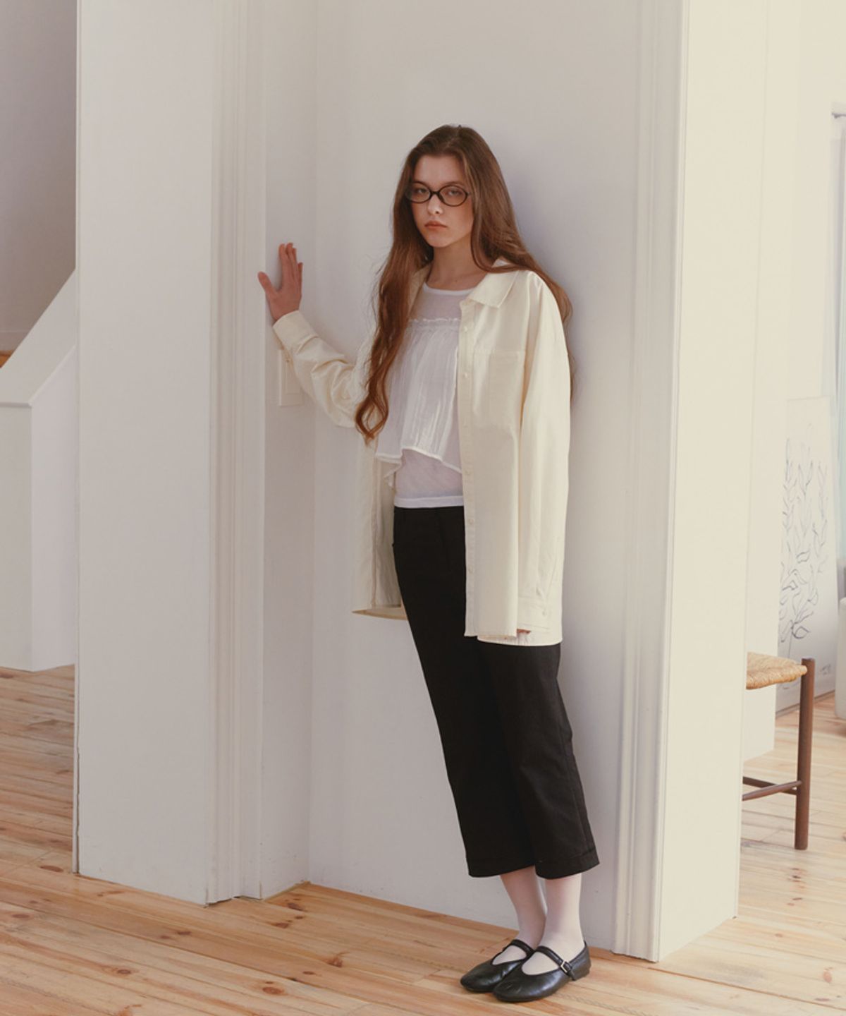 스러움(SEUREOUM) Ines Layer Shirt_Butter