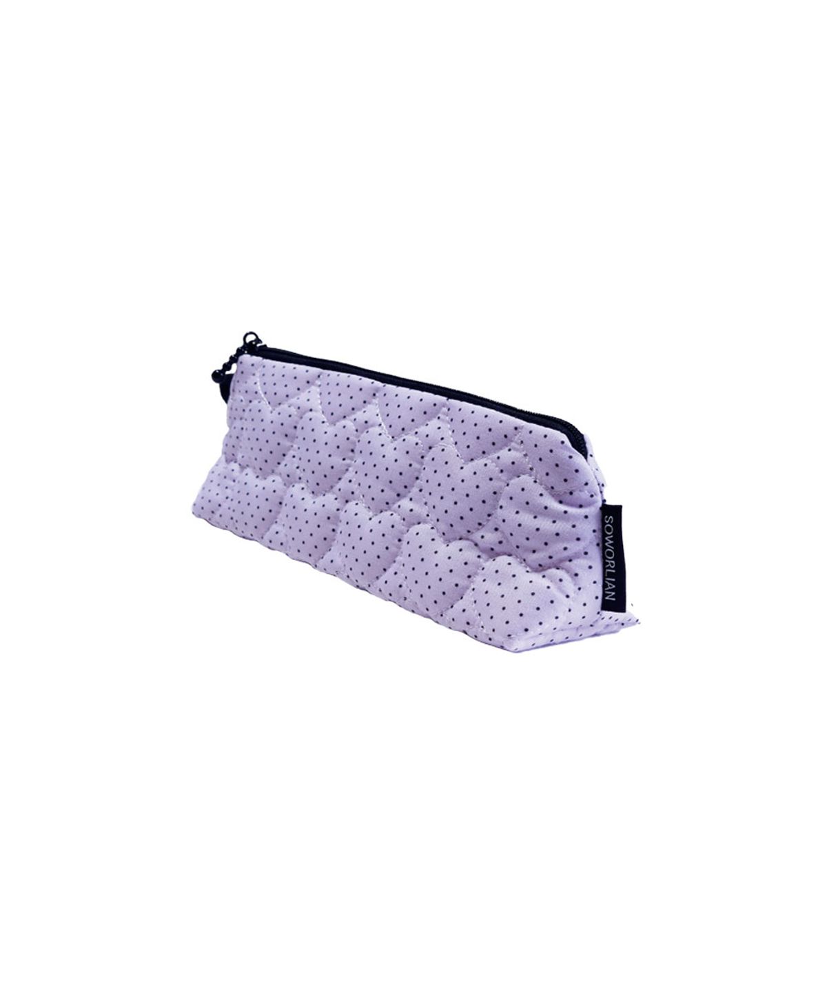 소월리안(SOWORLIAN) 삼각지퍼 펜슬파우치_쁘띠도트 Purple