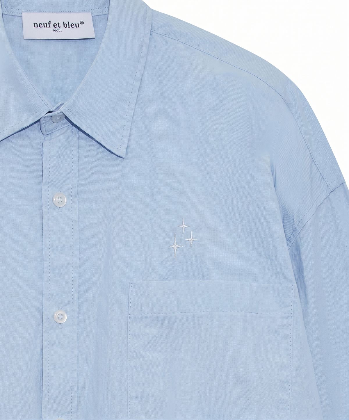 누프에블루(NEUFETBLEU) NEB nylon shirts (skyblue)