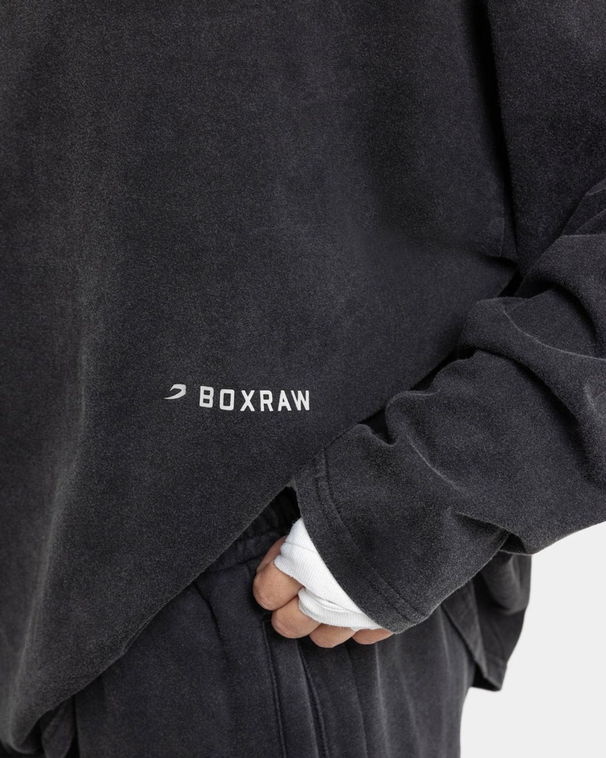 복스로(BOXRAW) 스파링 클럽 롱슬리브 티셔츠 - 여성 W BXRW-SPCLLST-W [워시드 블랙]