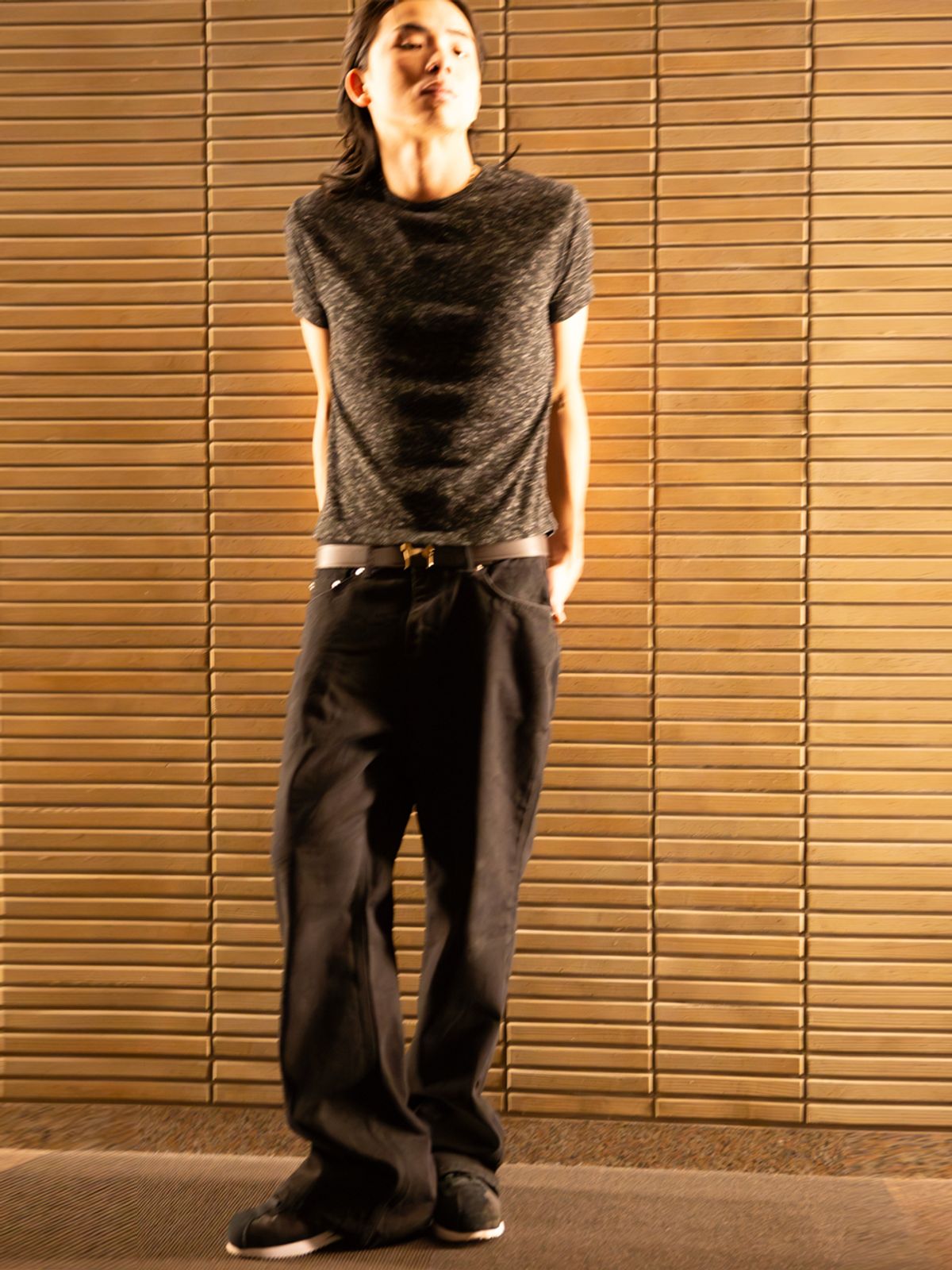 고저(GOZER) Slim Knit-Jersey T_Black