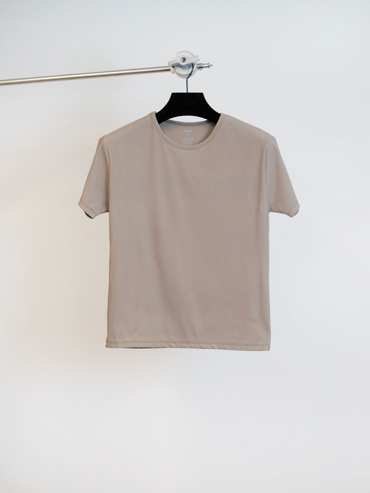 고저(GOZER) LIGHT RIB SLIM T-SHIRT_BEIGE