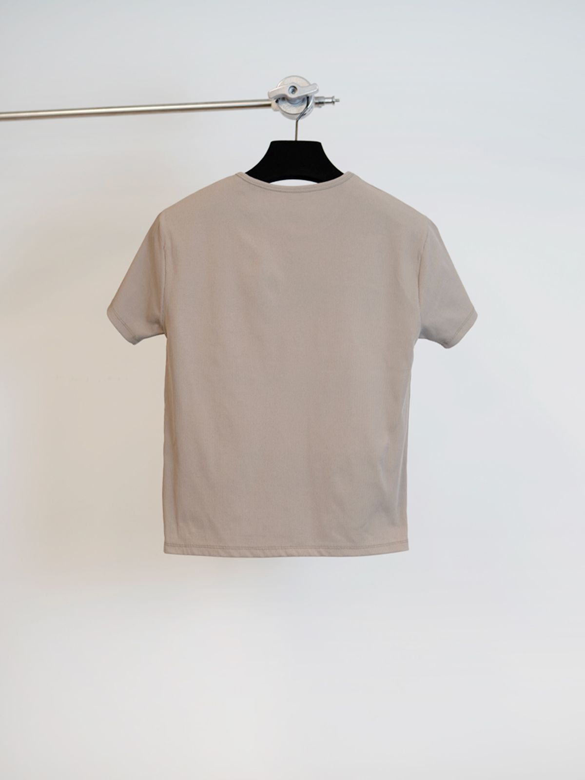 고저(GOZER) LIGHT RIB SLIM T-SHIRT_BEIGE