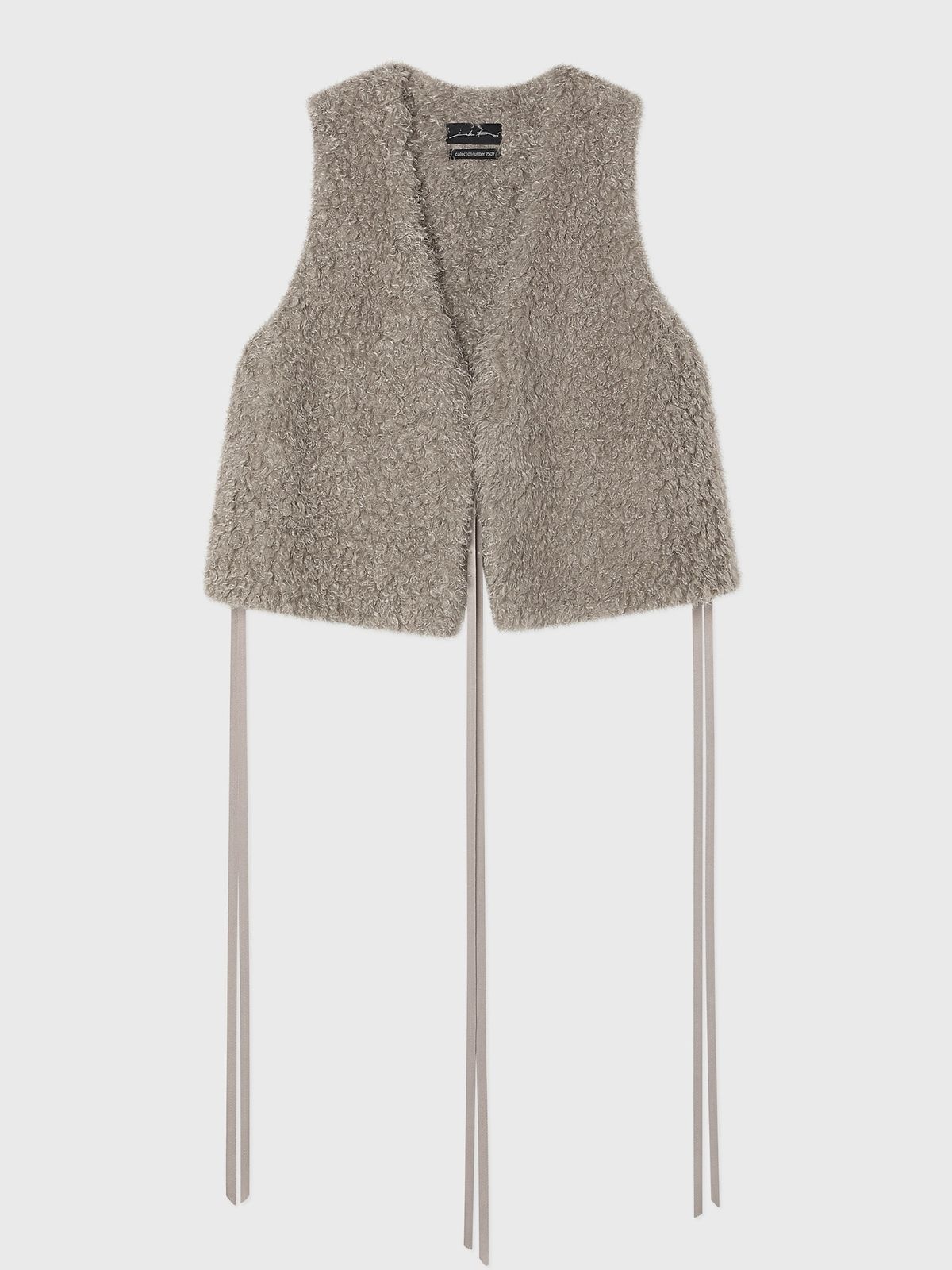 잡화룸(JABHUAROOM) TETHERED FUR VEST, (BEIGE)