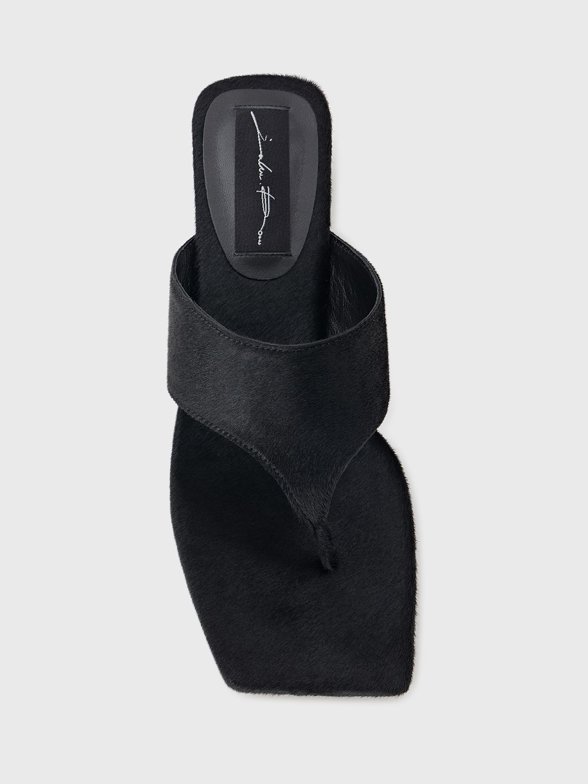 잡화룸(JABHUAROOM) HAIRY BLOCK SANDALS
