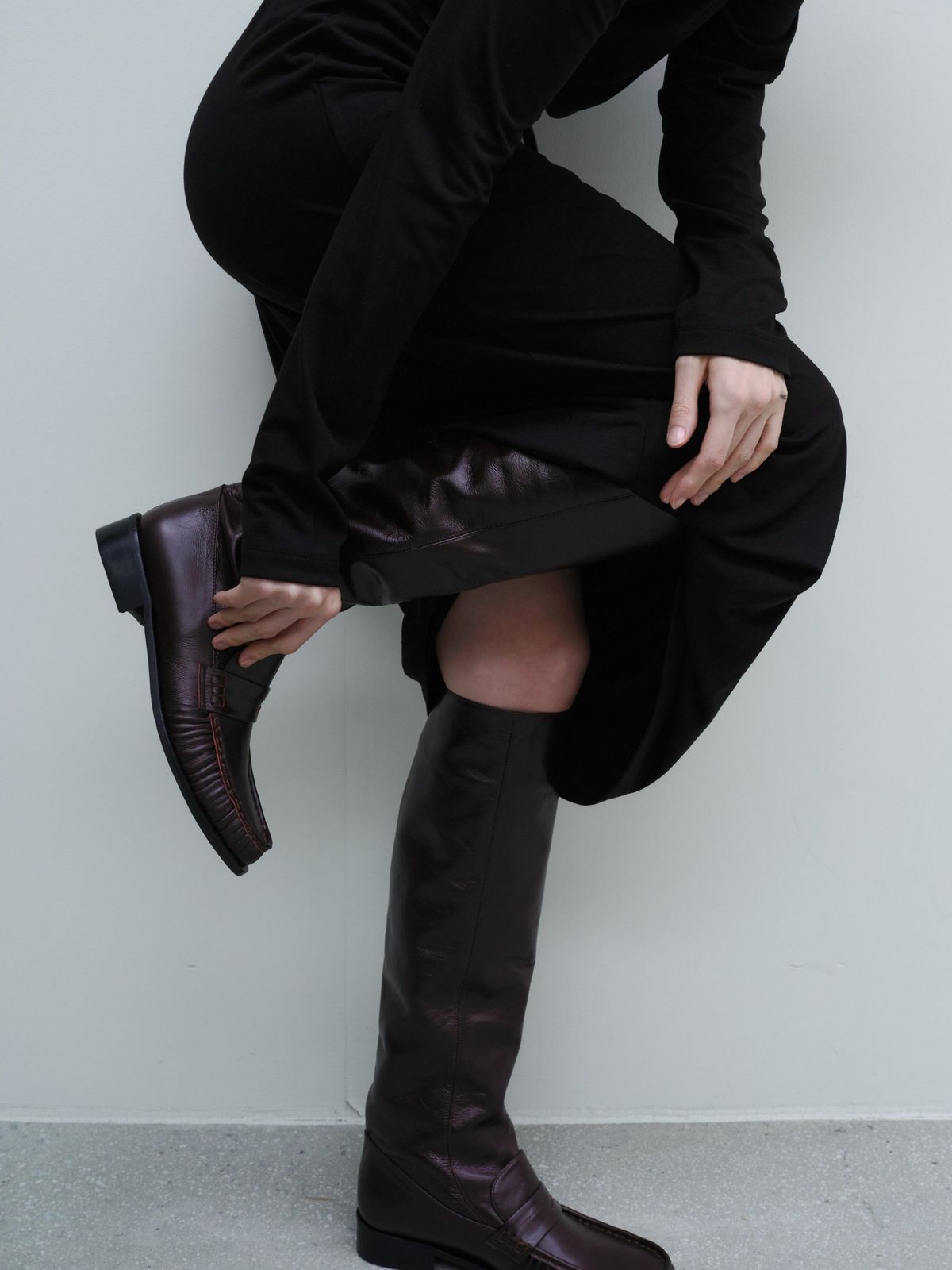 잡화룸(JABHUAROOM) SILENT PENNY BOOTS, (BURGUNDY)