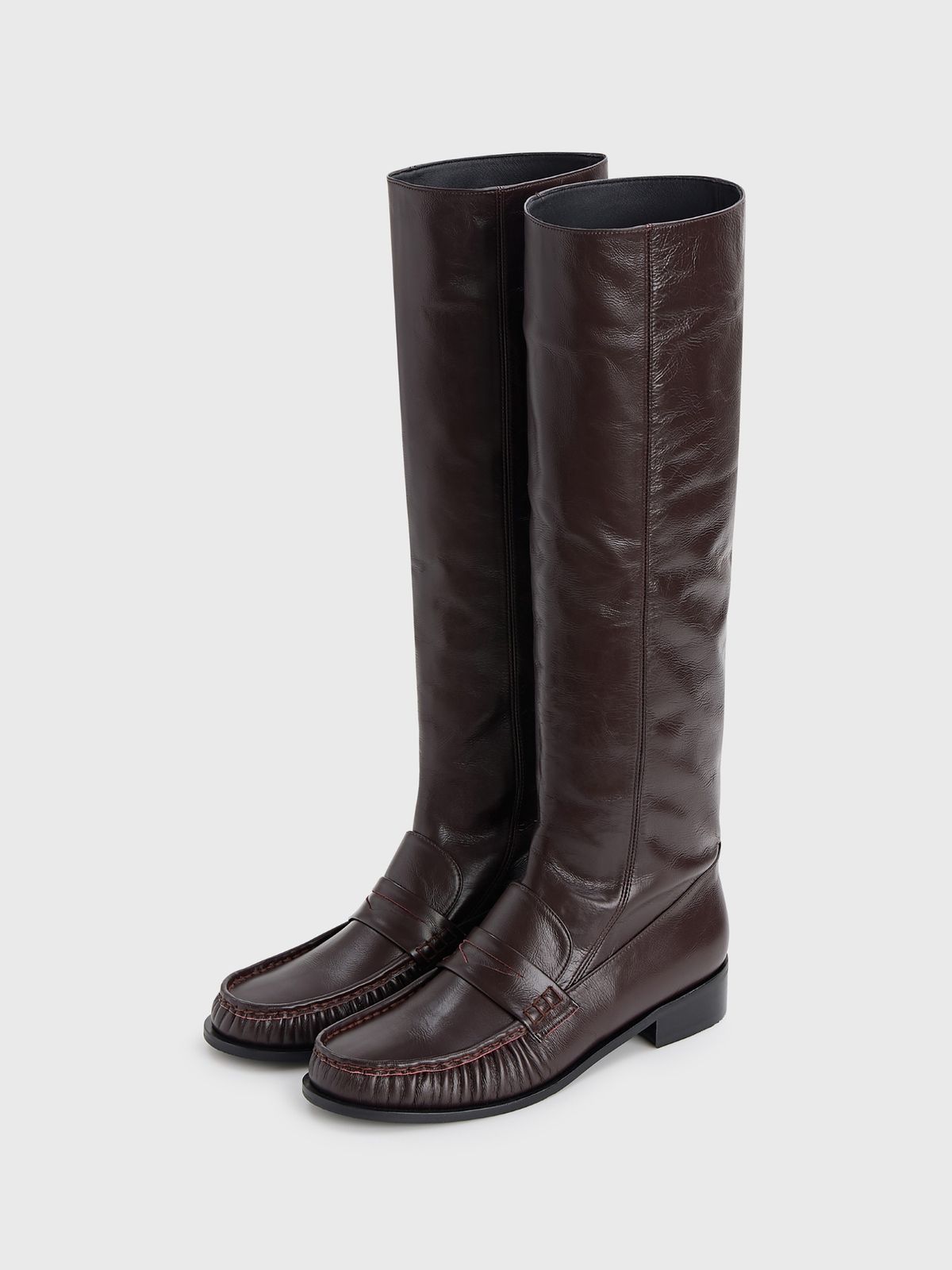 잡화룸(JABHUAROOM) SILENT PENNY BOOTS, (BURGUNDY)
