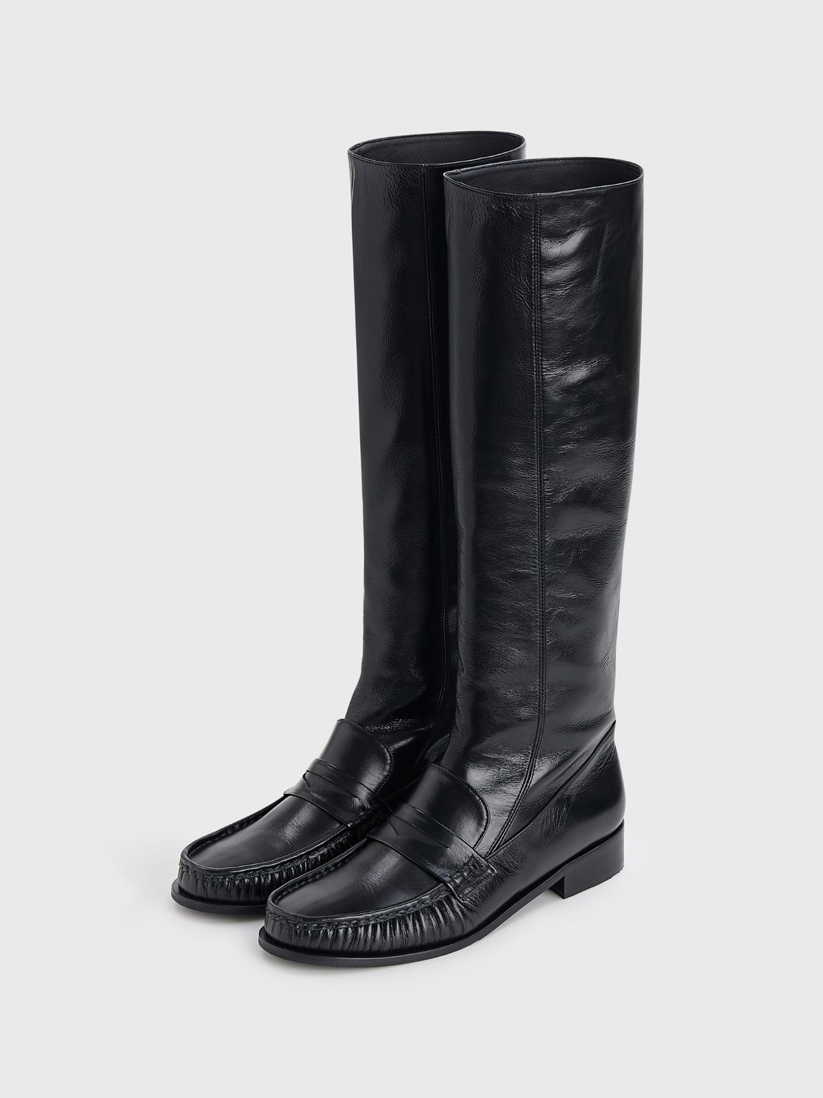 잡화룸(JABHUAROOM) SILENT PENNY BOOTS, (BLACK)