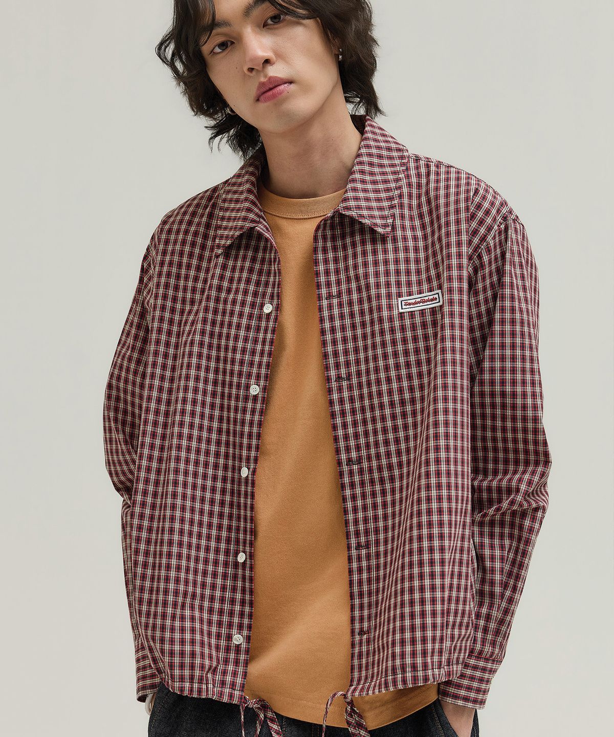 툴룬즈브릭(TOULN BRICK) TB-크롭 체크 셔켓 RD (E6910G2201)