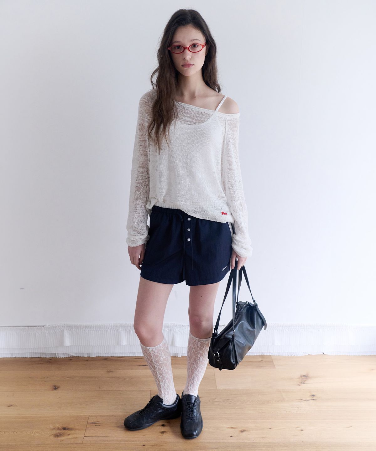 로라로라(ROLAROLA) SAGGING TRACK SHORTS NAVY