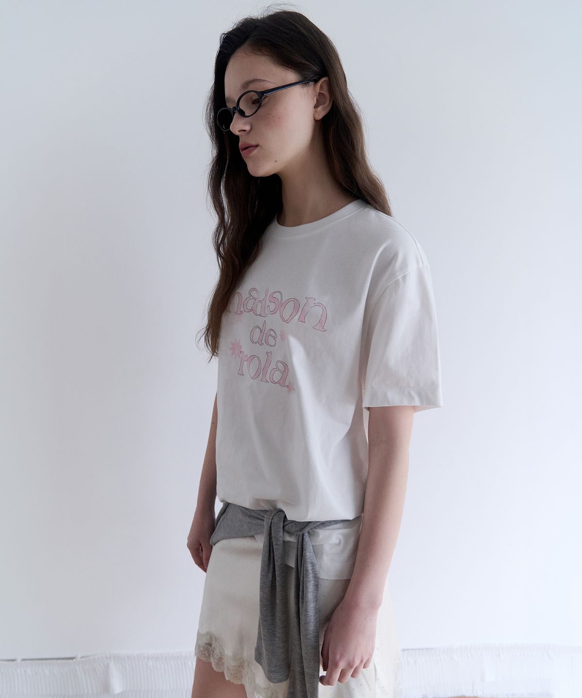 로라로라(ROLAROLA) MAISON DE ROLA OVERSIZED T-SHIRT WHITE