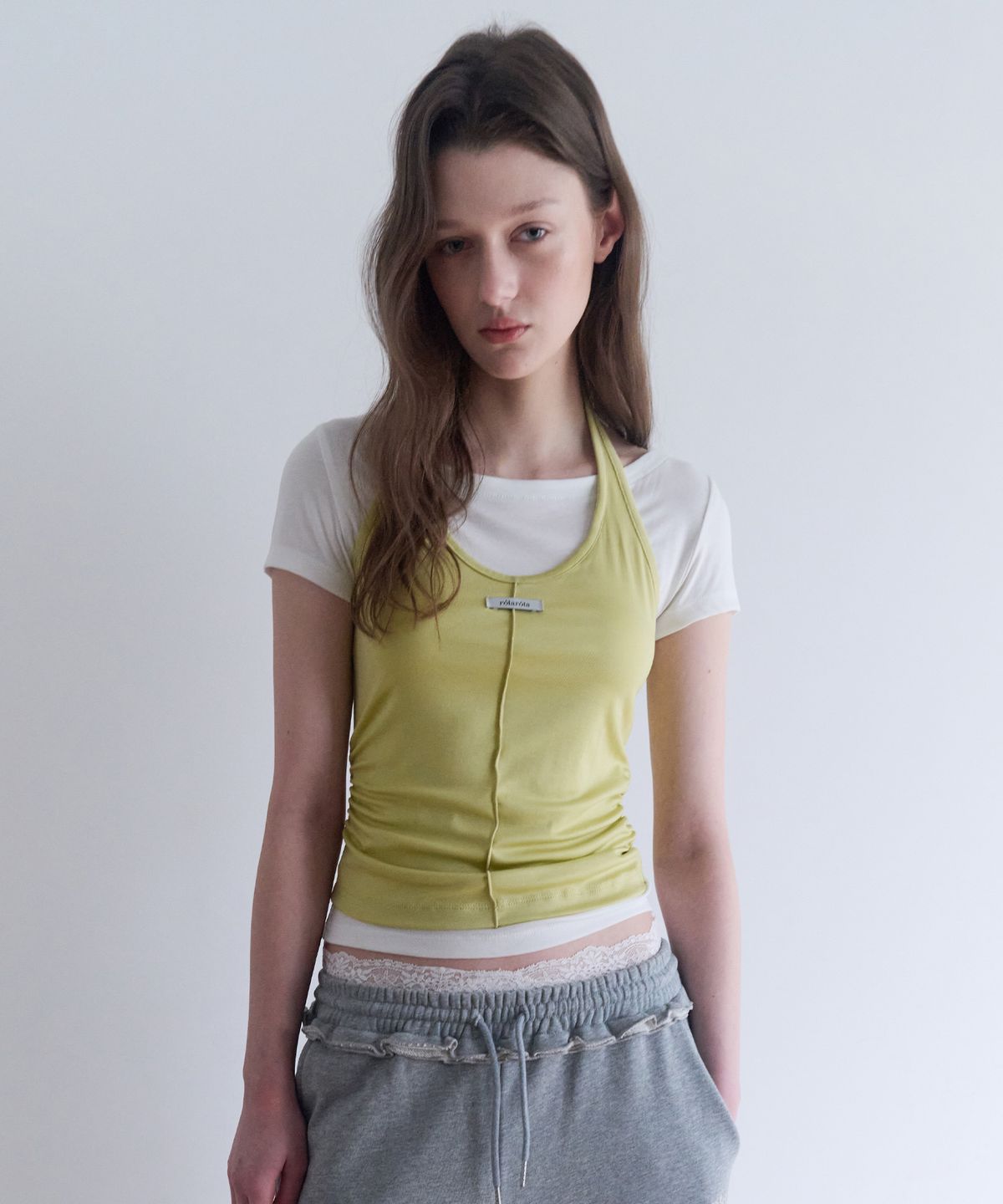 로라로라(ROLAROLA) HALTER LAYERD T-SHIRT SET YE+IV