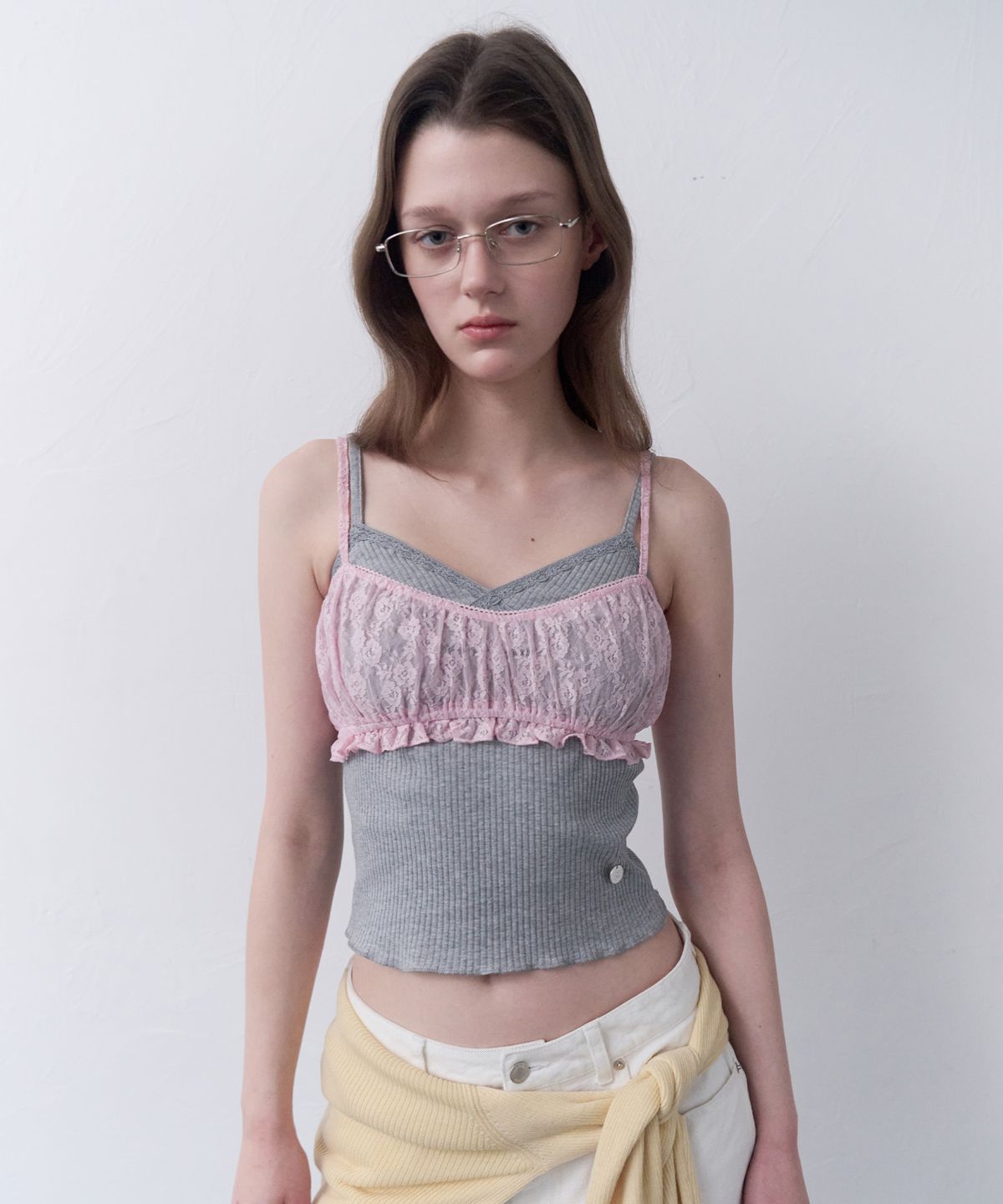 로라로라(ROLAROLA) LACE BUSTIER PINK