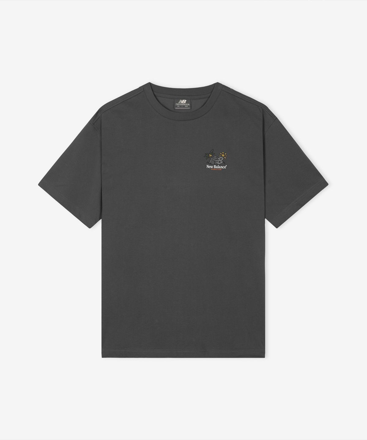 뉴발란스(NEW BALANCE) NBNEG21523 / UNI NB 프렌즈 썬라이즈 반팔티 (CHARCOAL)