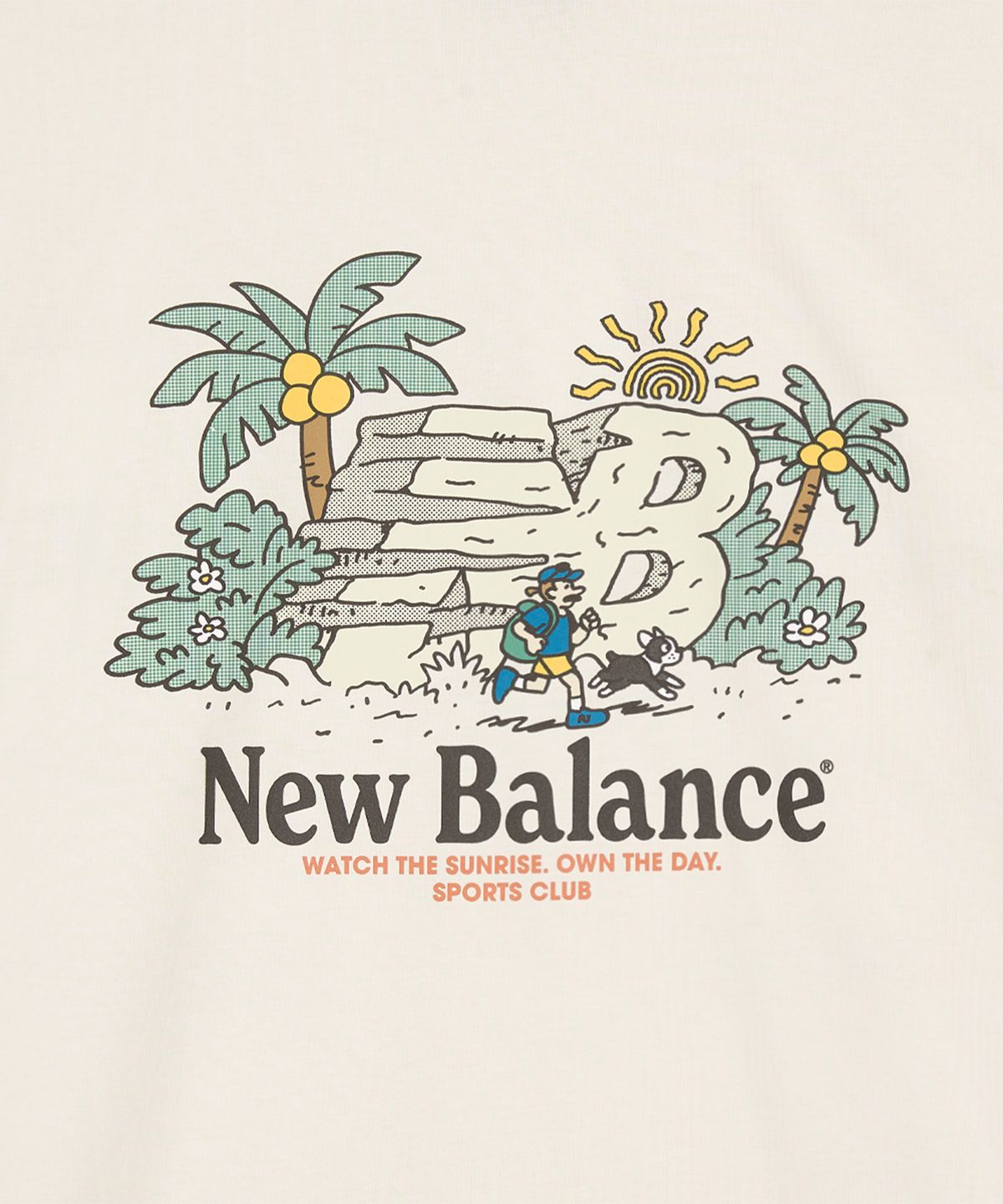 뉴발란스(NEW BALANCE) NBNEG21523 / UNI NB 프렌즈 썬라이즈 반팔티 (LIGHT BEIGE)