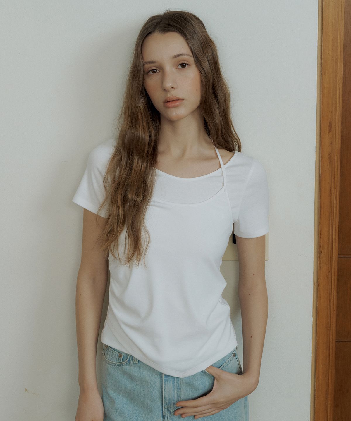 오떼뜨(OCTETTE) HALTER LAYERED JERSEY T-SHIRTS_3COLOR
