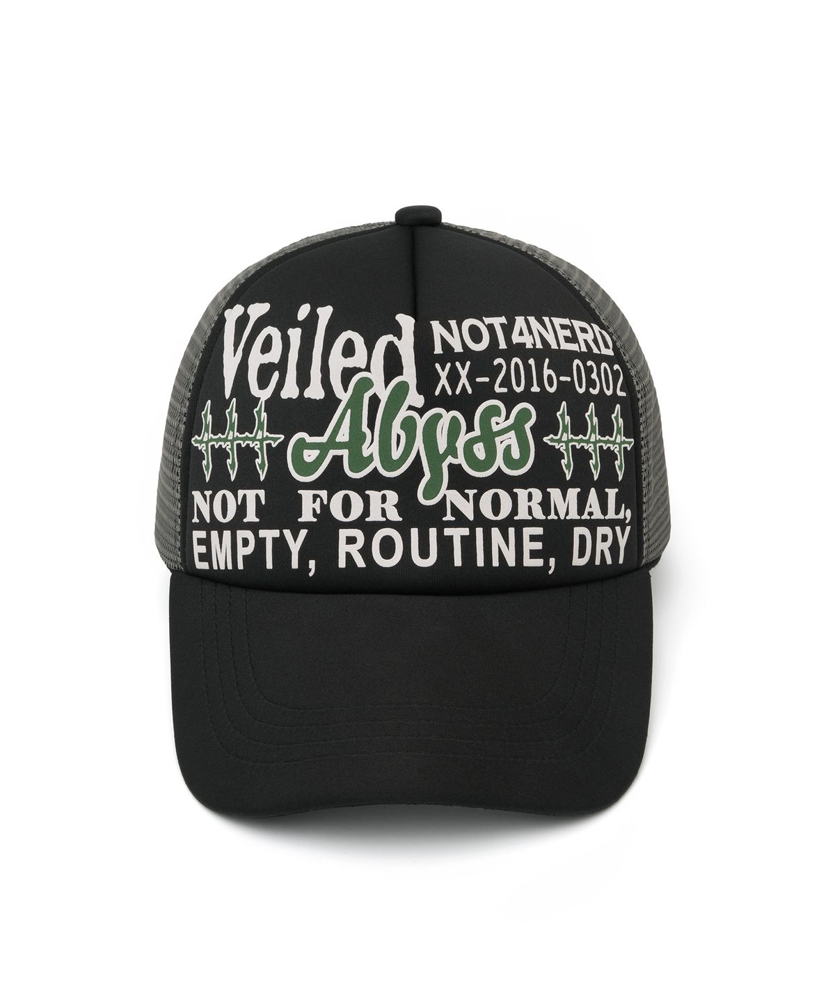낫포너드(NOT4NERD) Veiled Emblem Trucker Cap - Black