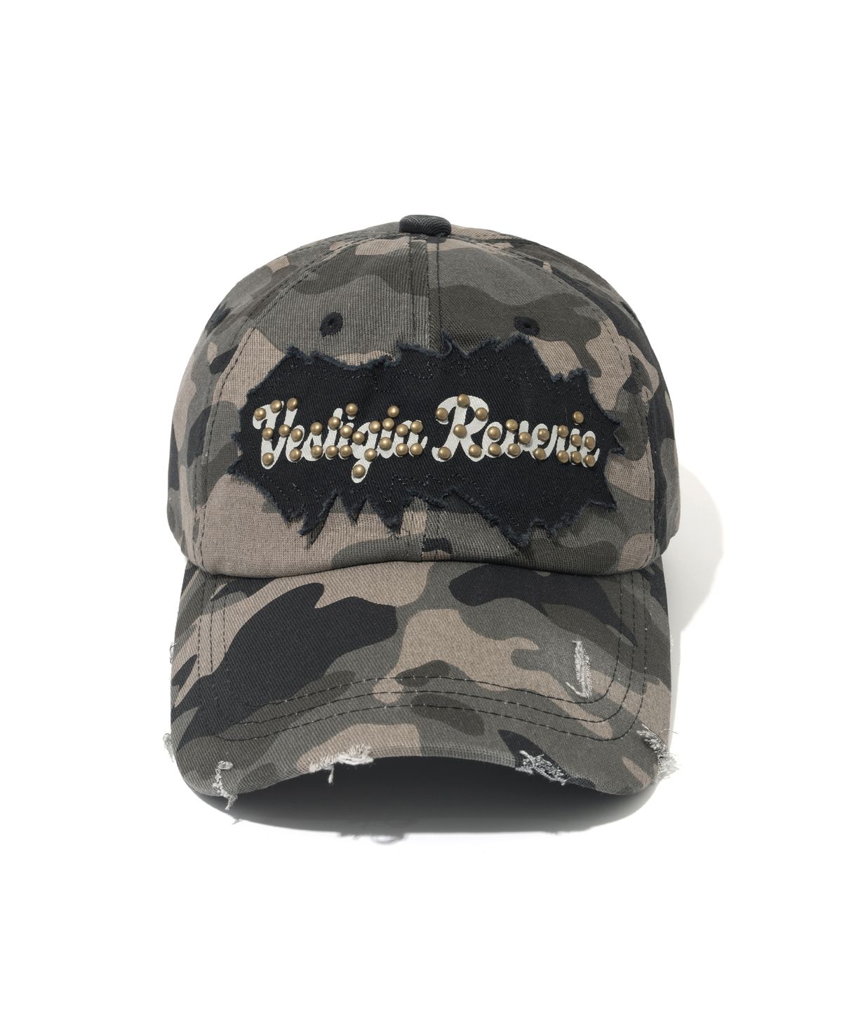 낫포너드(NOT4NERD) Vestigia Reverie Patch Stud Camo Ball Cap - Black