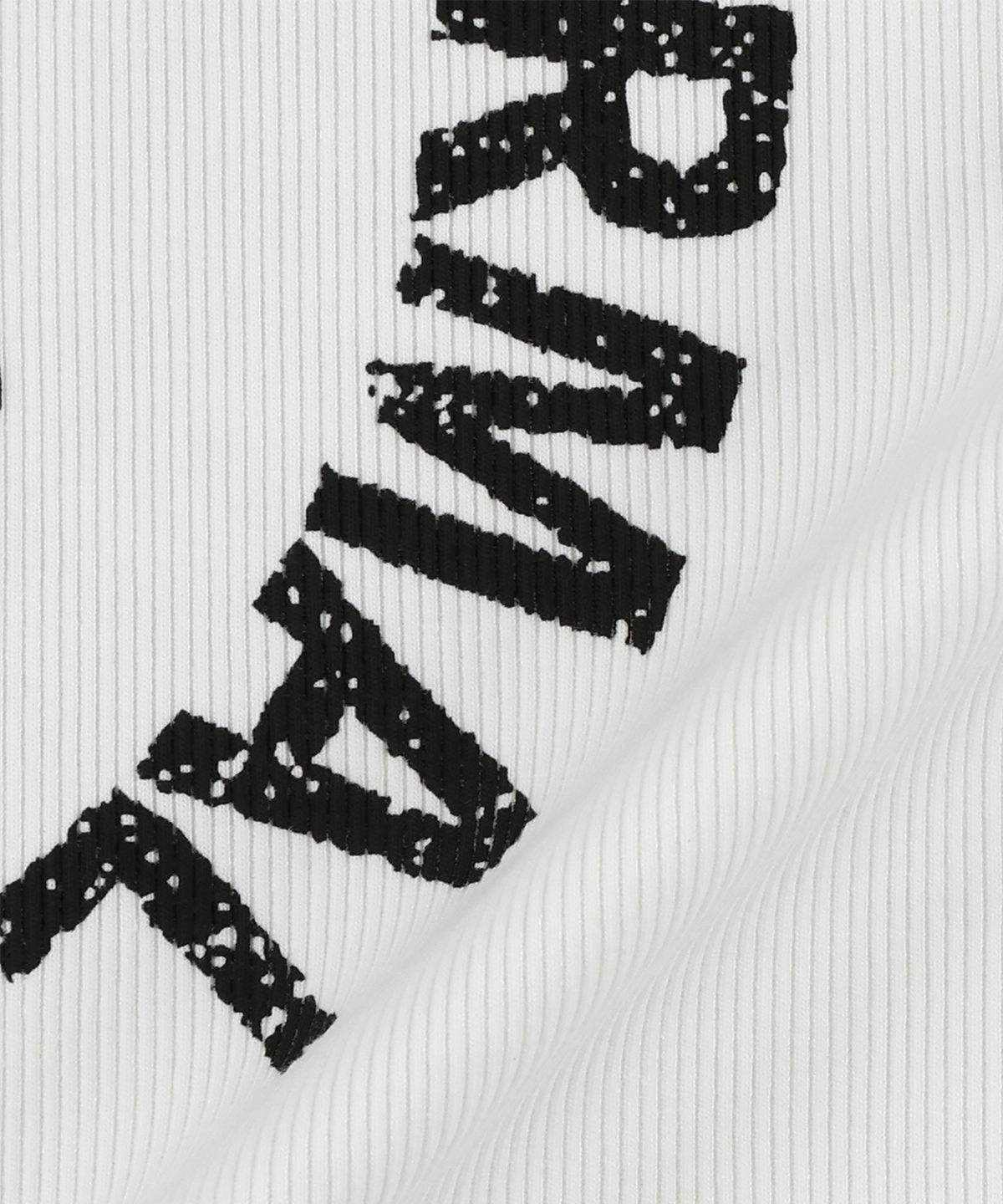 낫포너드(NOT4NERD) Circle Slogan Ribbed Sleeveless - White