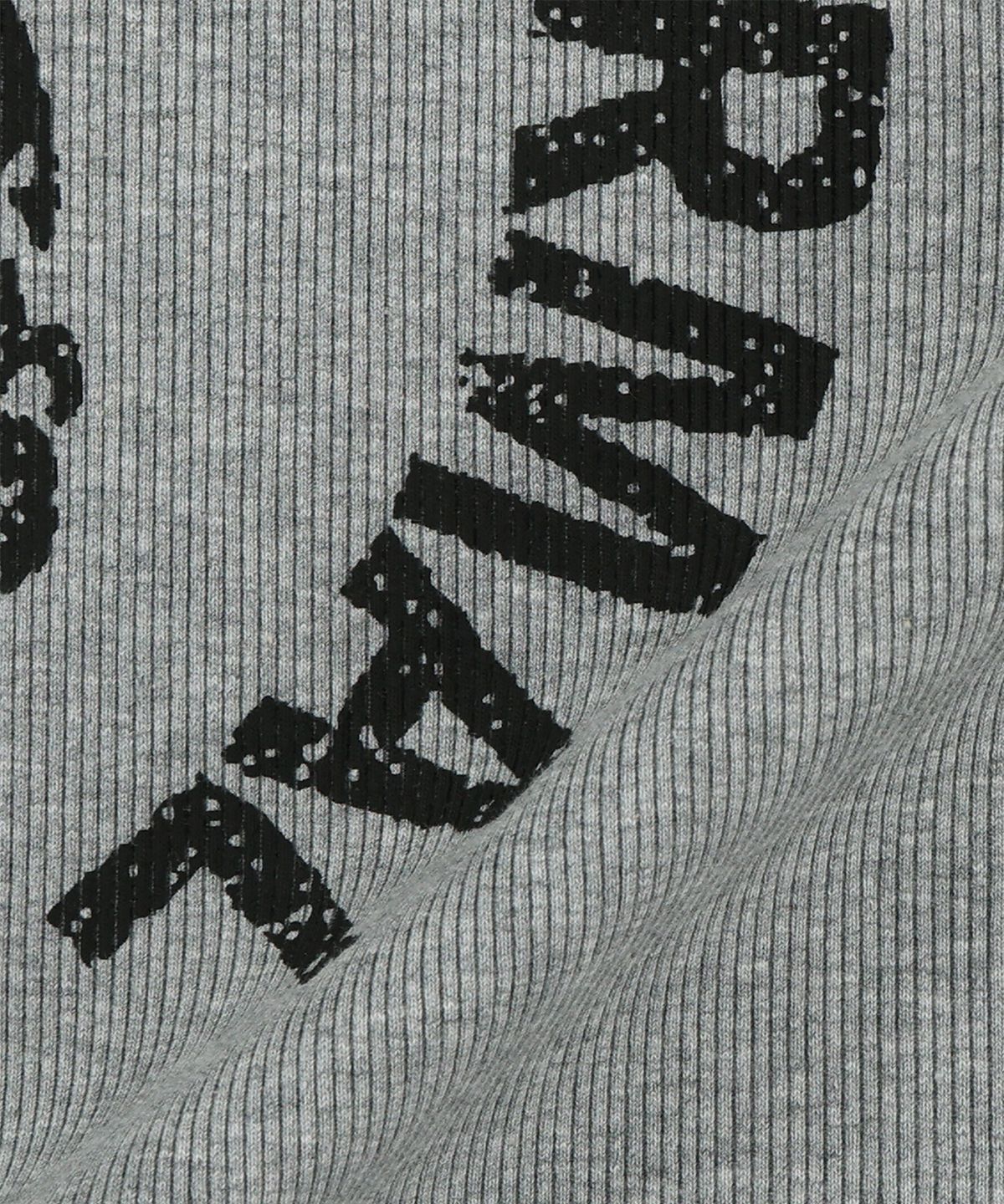낫포너드(NOT4NERD) Circle Slogan Ribbed Sleeveless - Grey