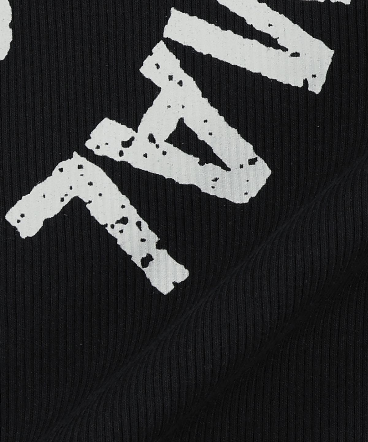 낫포너드(NOT4NERD) Circle Slogan Ribbed Sleeveless - Black