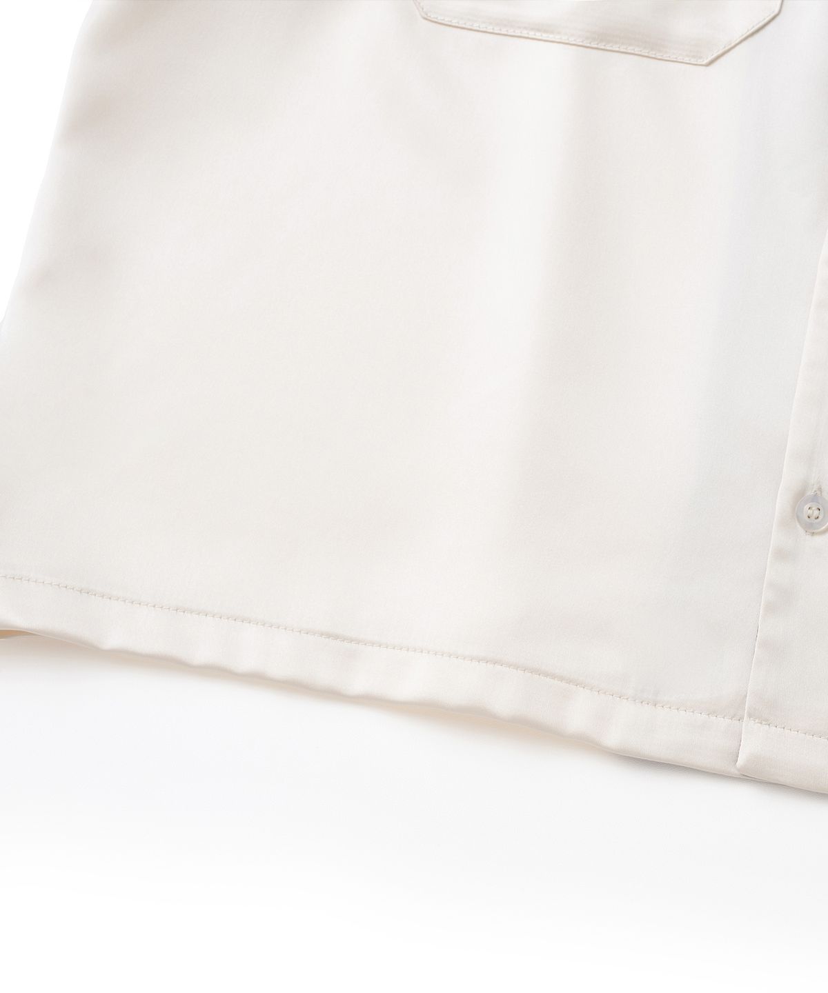 낫포너드(NOT4NERD) Chain Stitch Half Bowling Shirt - White