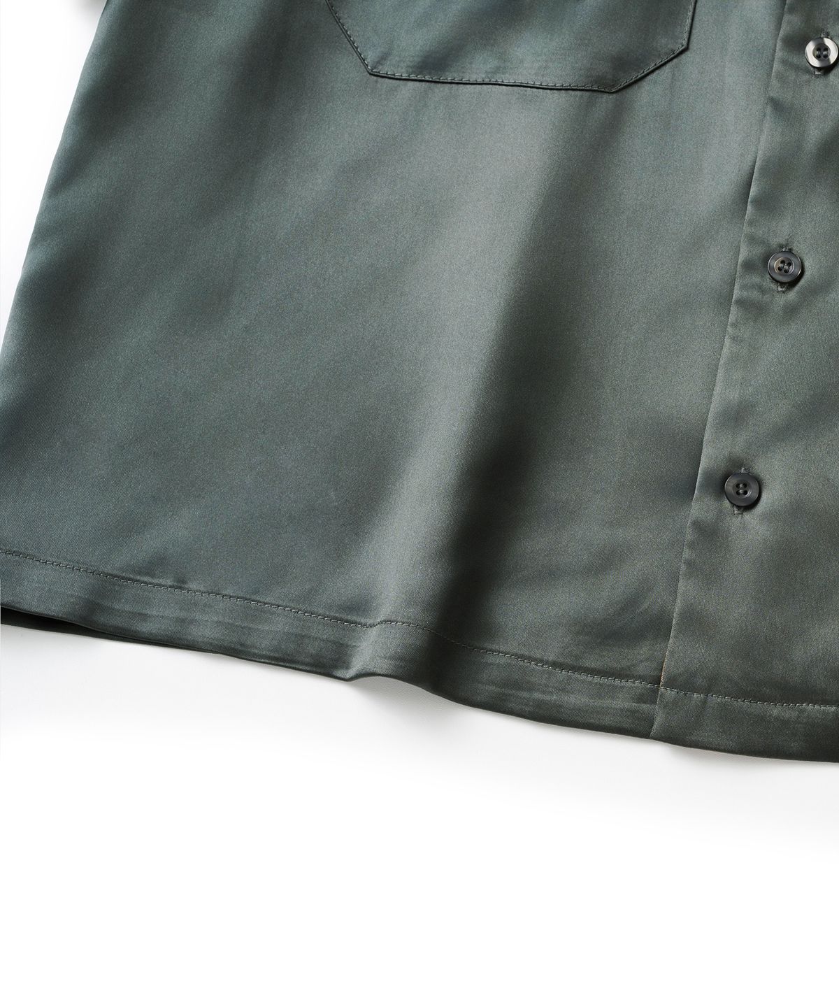 낫포너드(NOT4NERD) Chain Stitch Half Bowling Shirt - Khaki