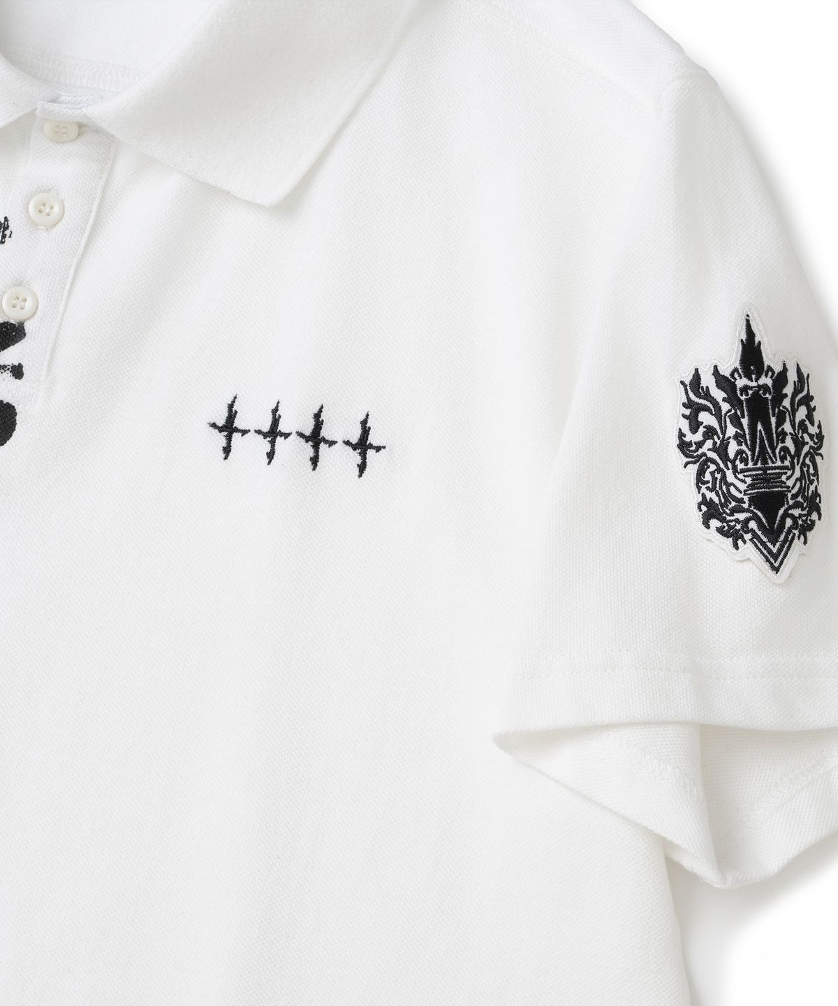 낫포너드(NOT4NERD) Symbol Crest Polo T-Shirts - White