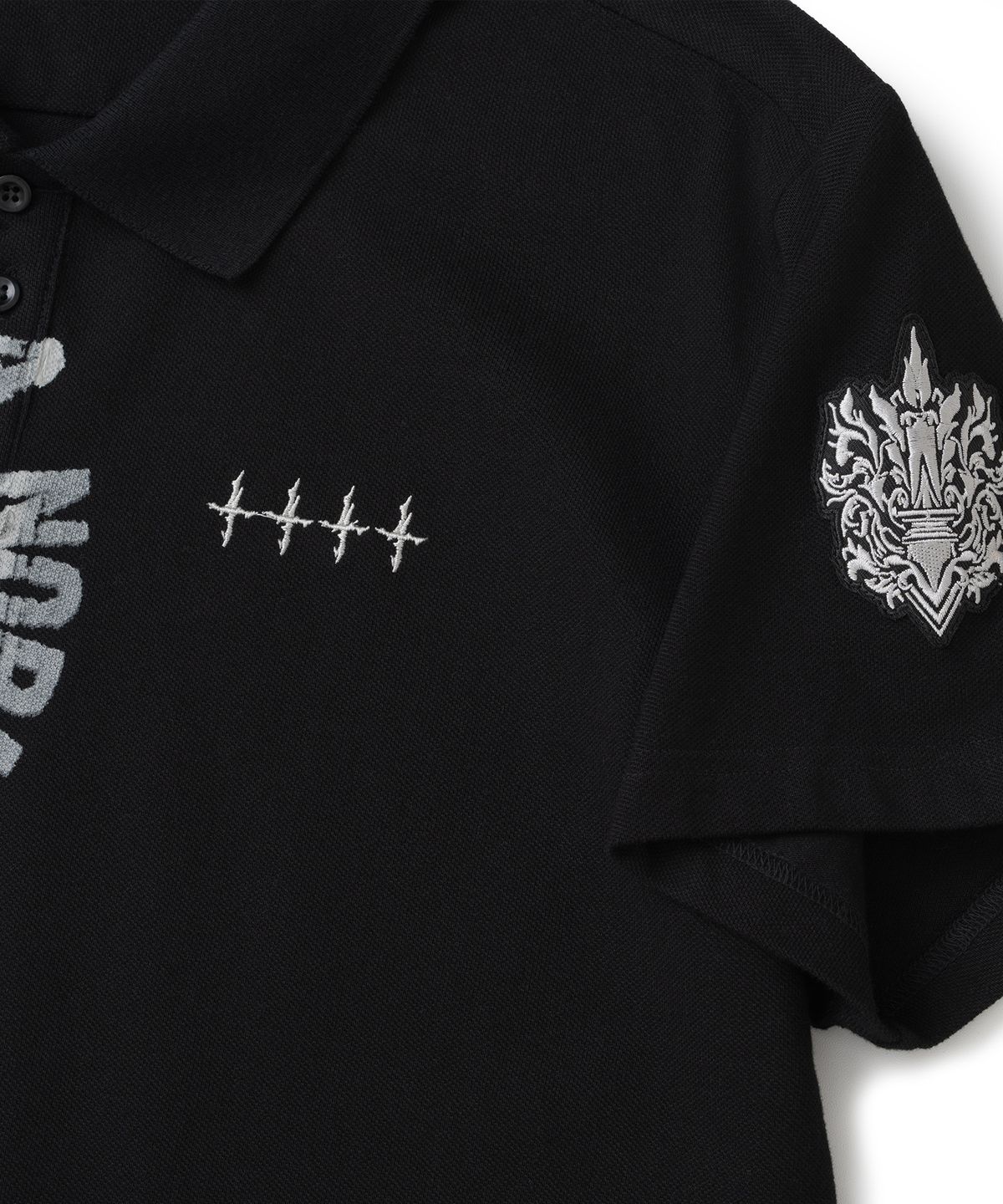 낫포너드(NOT4NERD) Symbol Crest Polo T-Shirts - Black