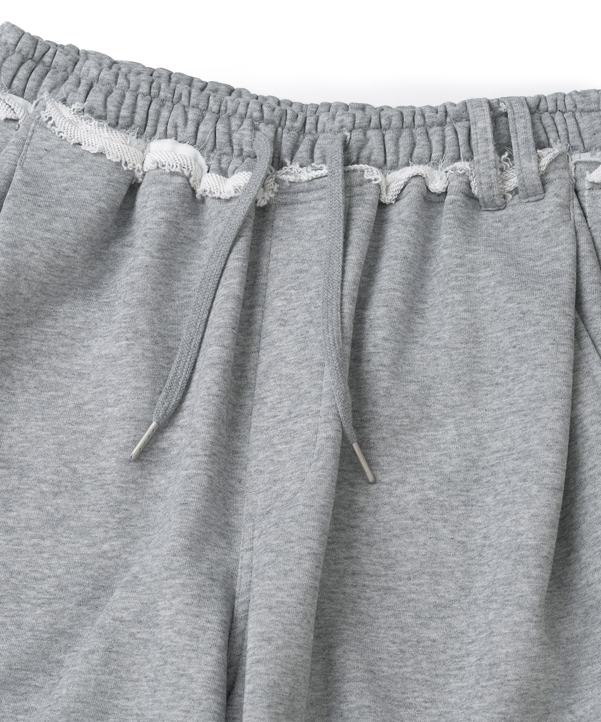 낫포너드(NOT4NERD) Raw Edge Curved Biker Sweat Pants - Grey