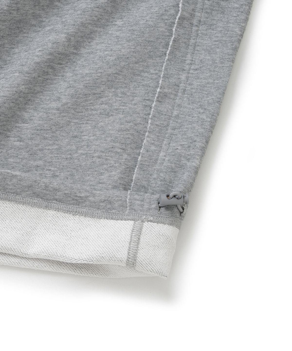 낫포너드(NOT4NERD) Raw Edge Curved Biker Sweat Pants - Grey