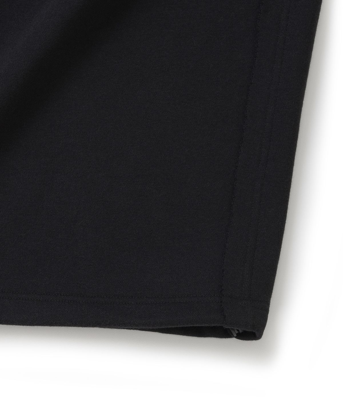 낫포너드(NOT4NERD) Raw Edge Curved Biker Sweat Pants - Black