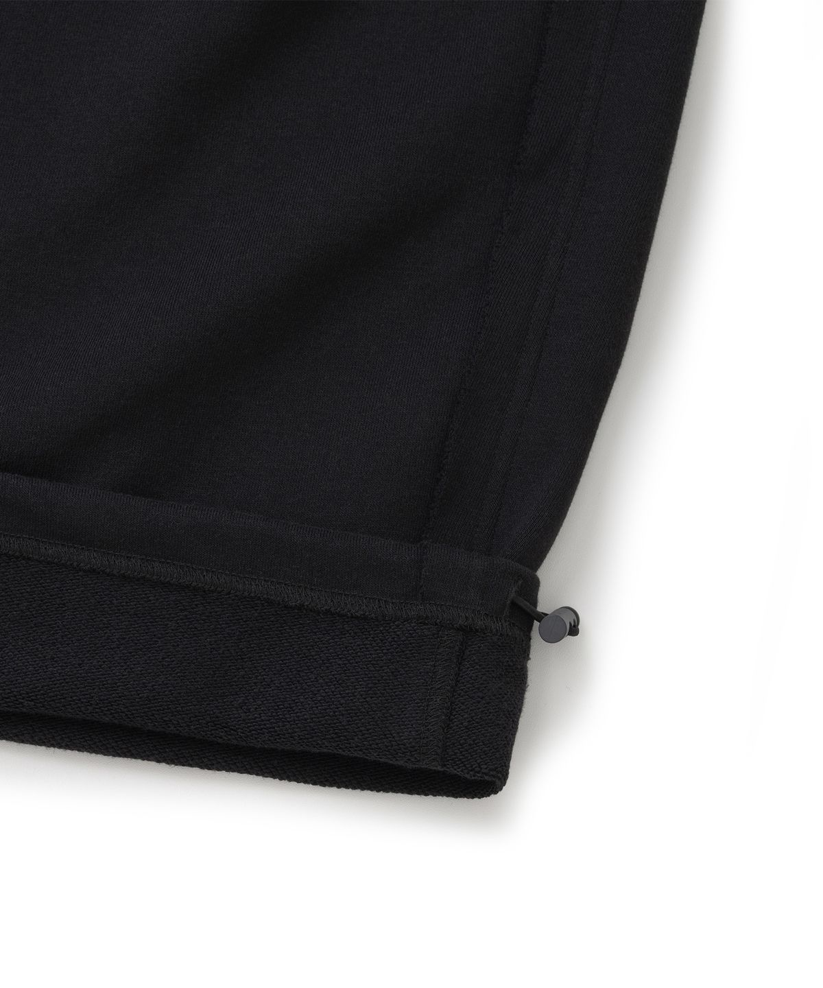 낫포너드(NOT4NERD) Raw Edge Curved Biker Sweat Pants - Black