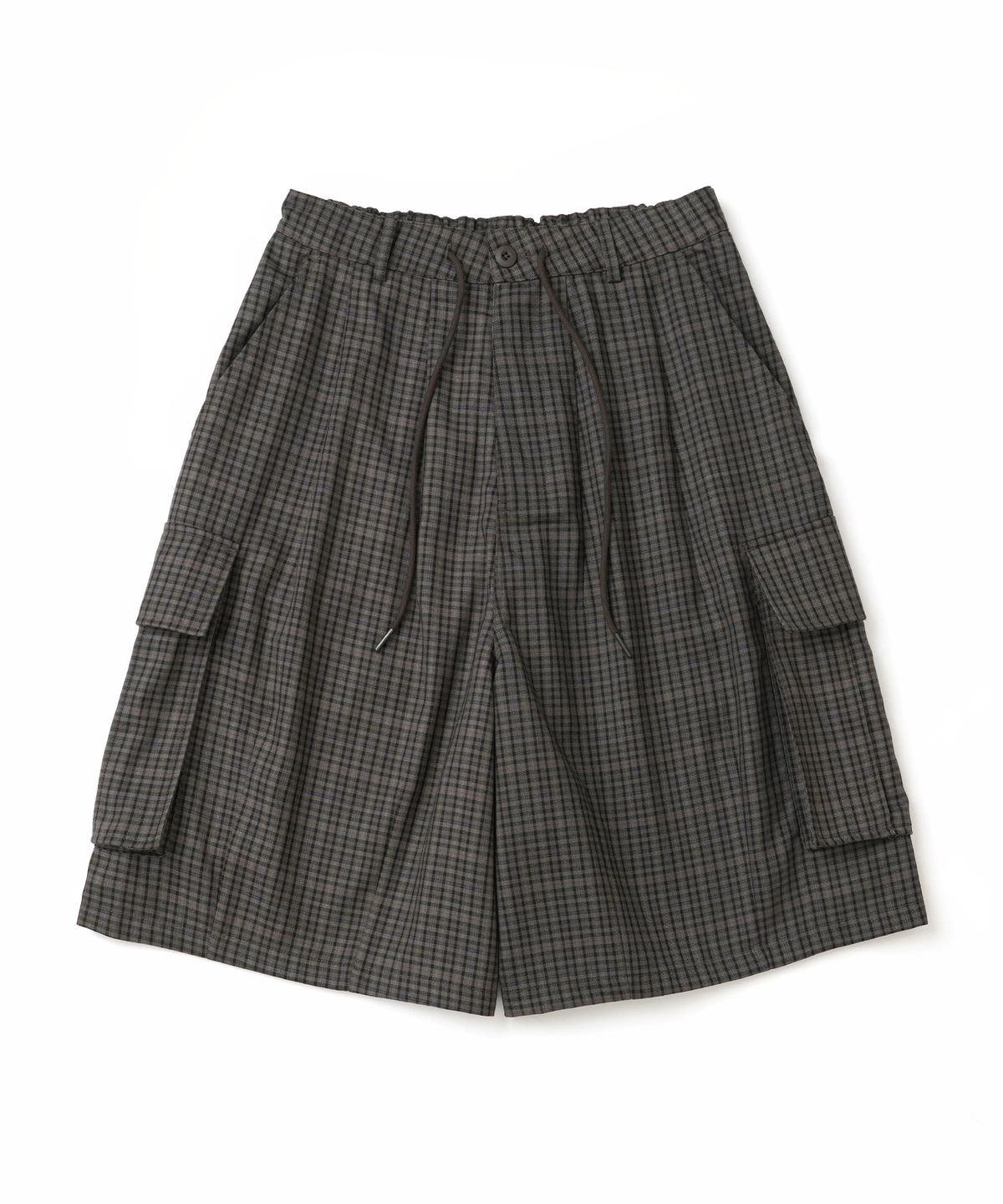 낫포너드(NOT4NERD) TR Side Pocket Check Bermuda Shorts - Brown