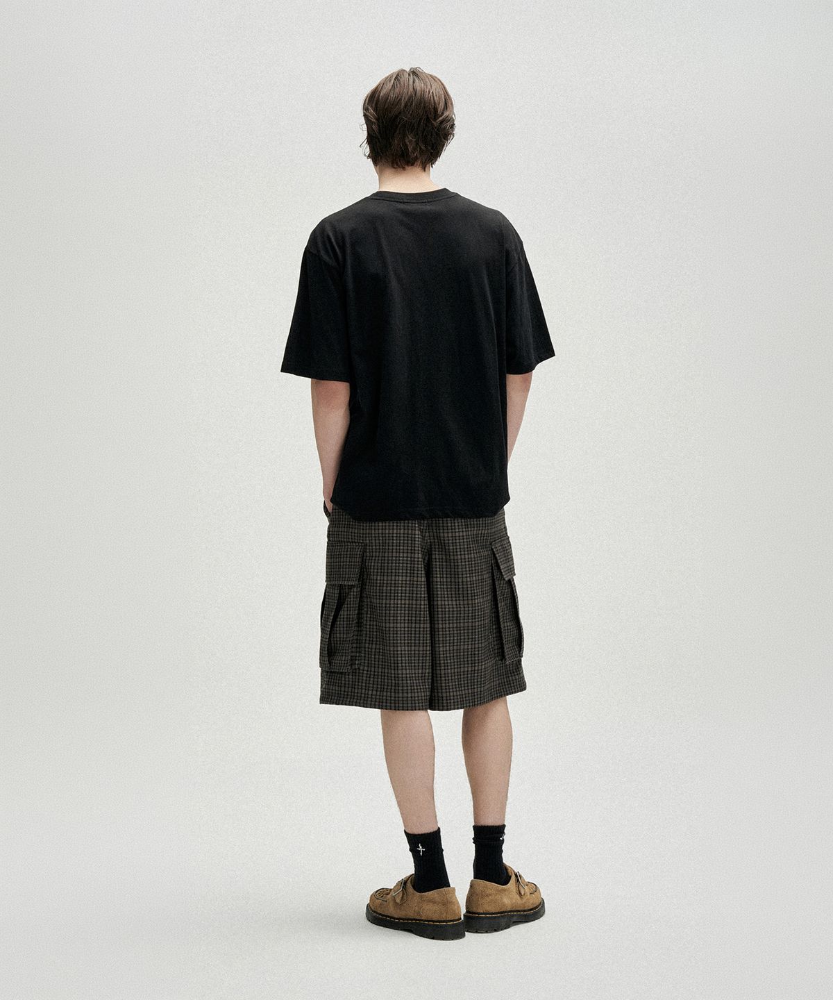 낫포너드(NOT4NERD) TR Side Pocket Check Bermuda Shorts - Brown
