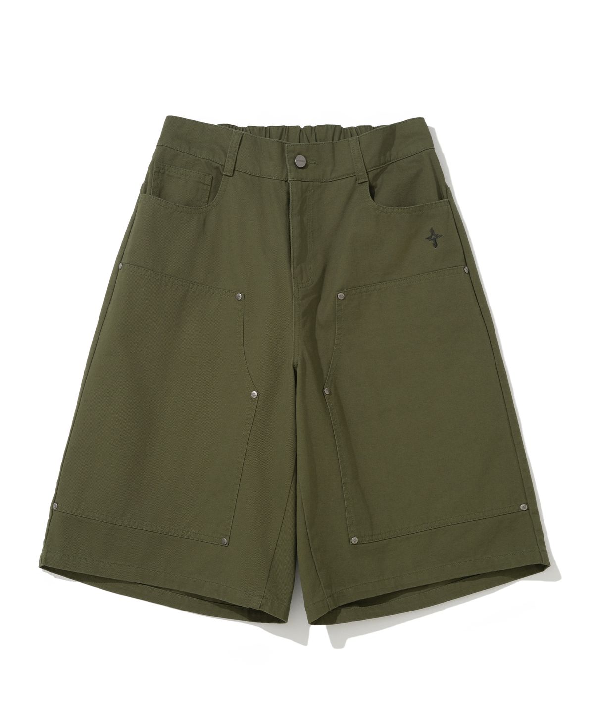 낫포너드(NOT4NERD) Symbol Sequence Carpenter Bermuda Shorts - Khaki