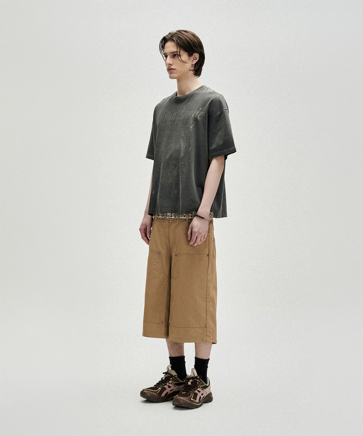 낫포너드(NOT4NERD) Symbol Sequence Carpenter Bermuda Shorts - Beige