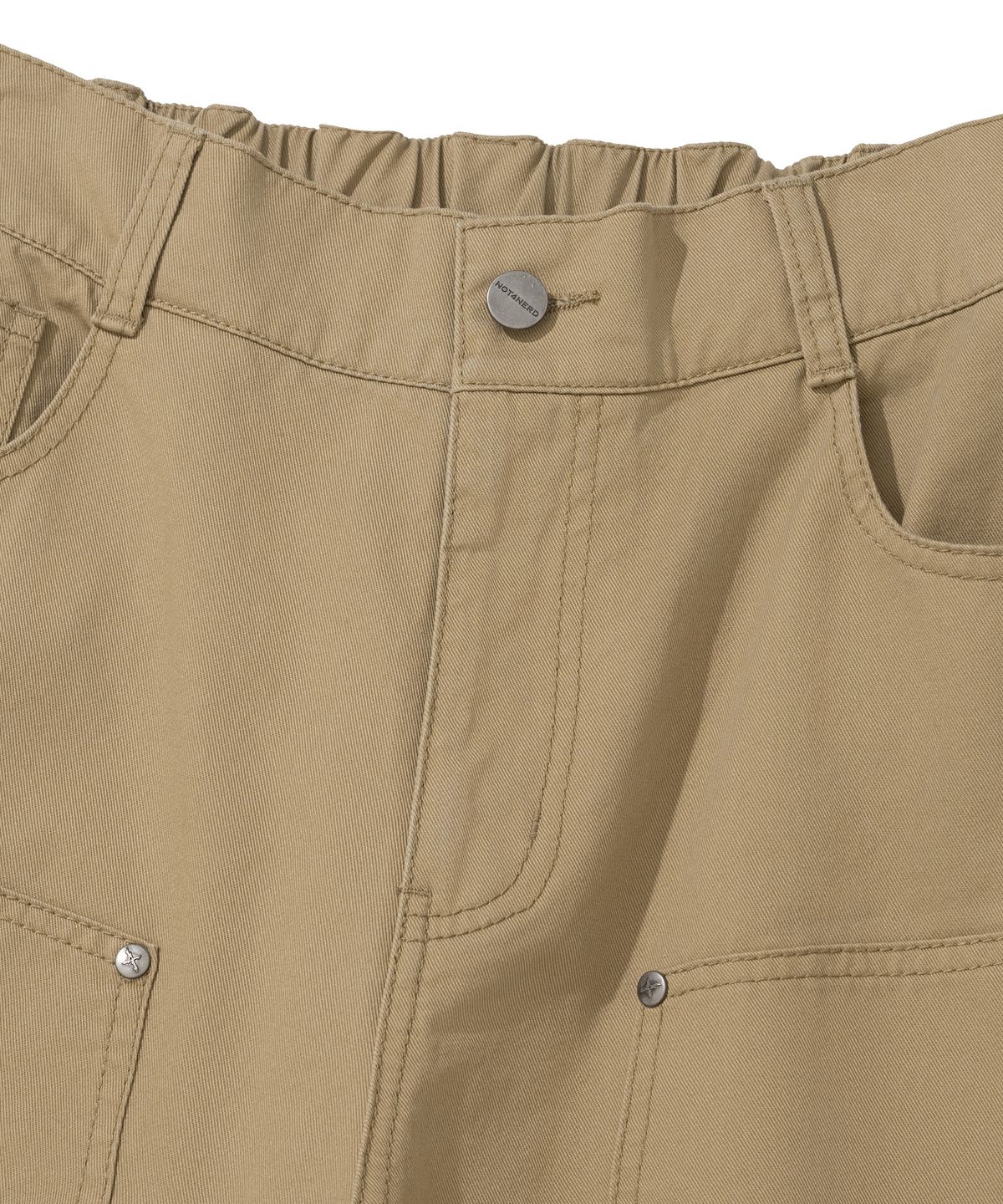 낫포너드(NOT4NERD) Symbol Sequence Carpenter Bermuda Shorts - Beige