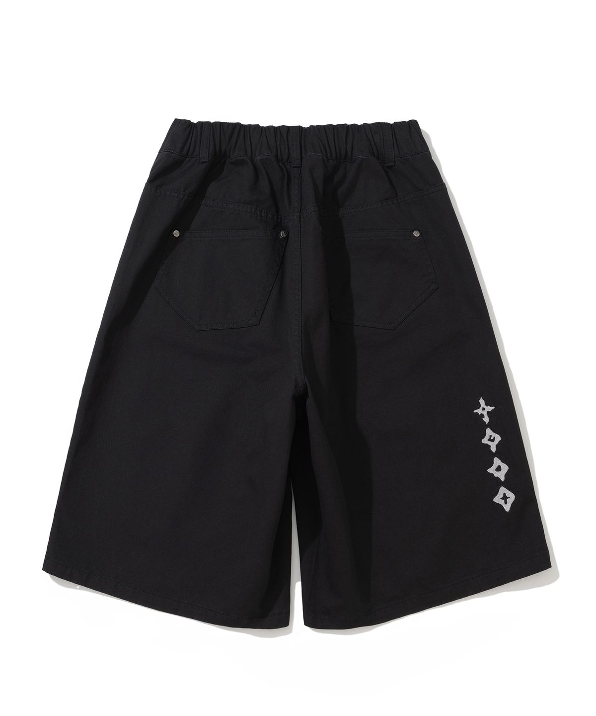 낫포너드(NOT4NERD) Symbol Sequence Carpenter Bermuda Shorts - Black