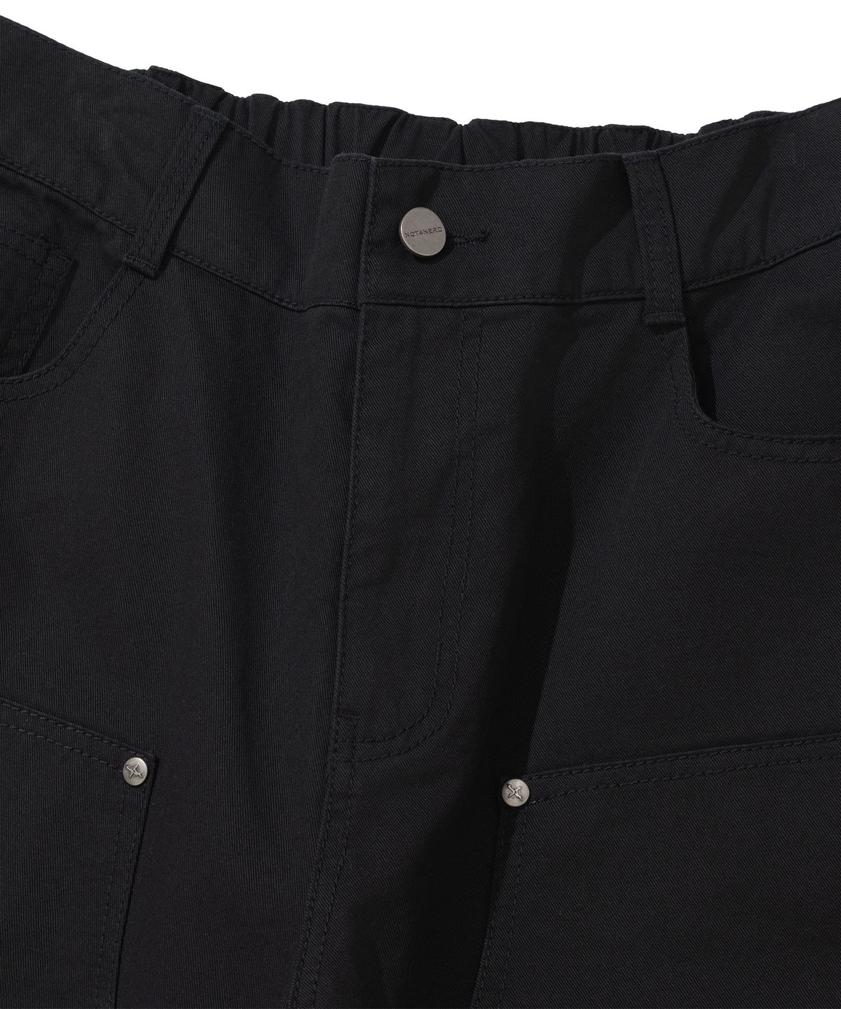 낫포너드(NOT4NERD) Symbol Sequence Carpenter Bermuda Shorts - Black