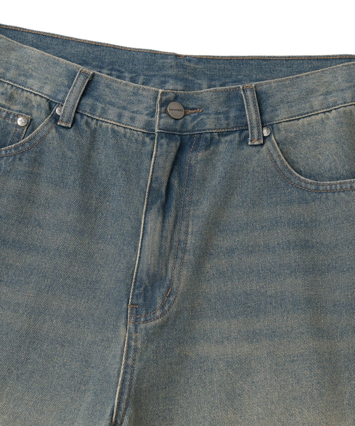 낫포너드(NOT4NERD) Distressed Carpenter Bermuda Shorts - Deep Blue