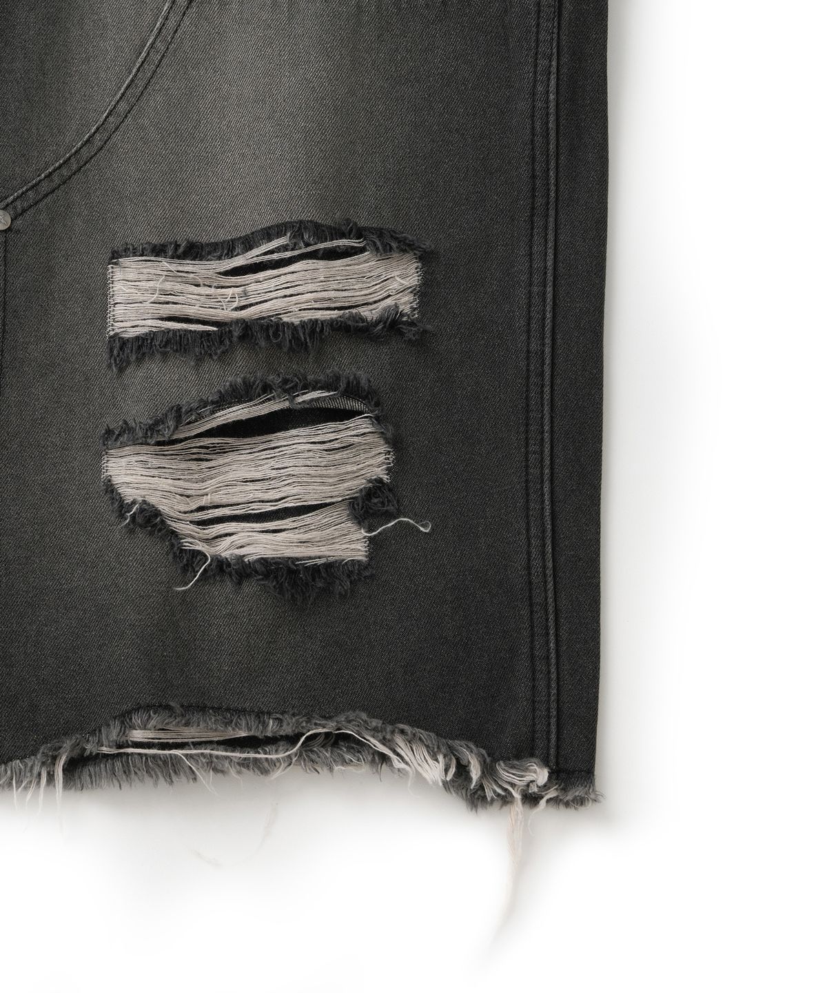 낫포너드(NOT4NERD) Distressed Carpenter Bermuda Shorts - Black