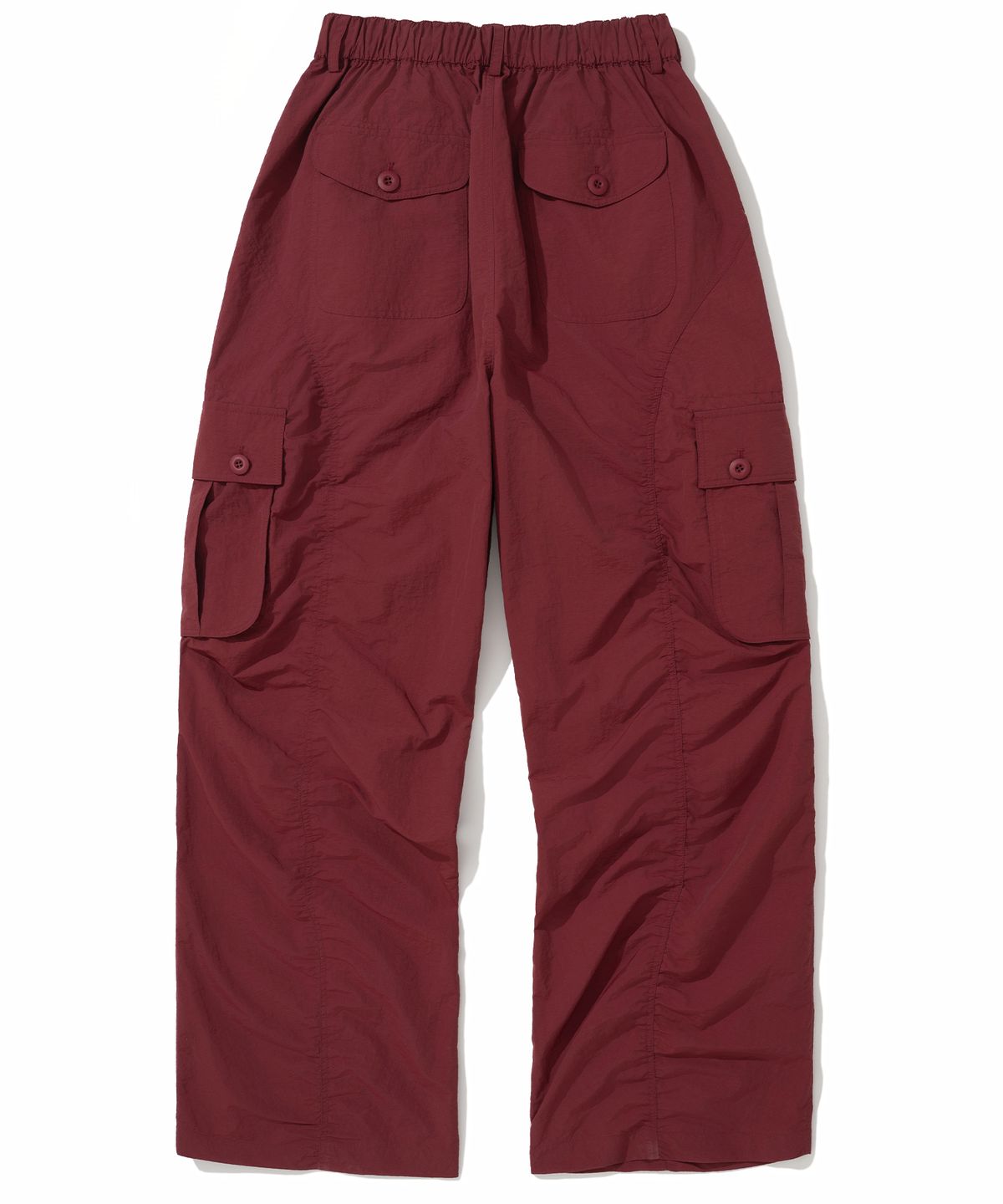 낫포너드(NOT4NERD) Contour Shirring Nylon Cargo Pants - Red