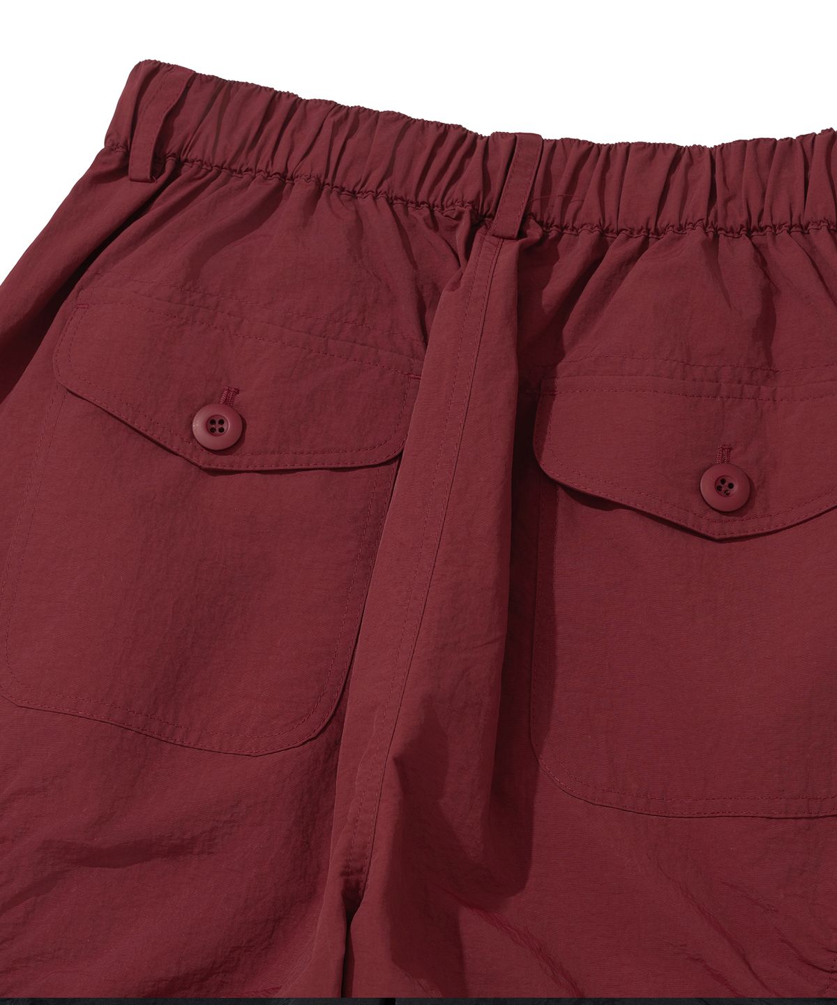 낫포너드(NOT4NERD) Contour Shirring Nylon Cargo Pants - Red