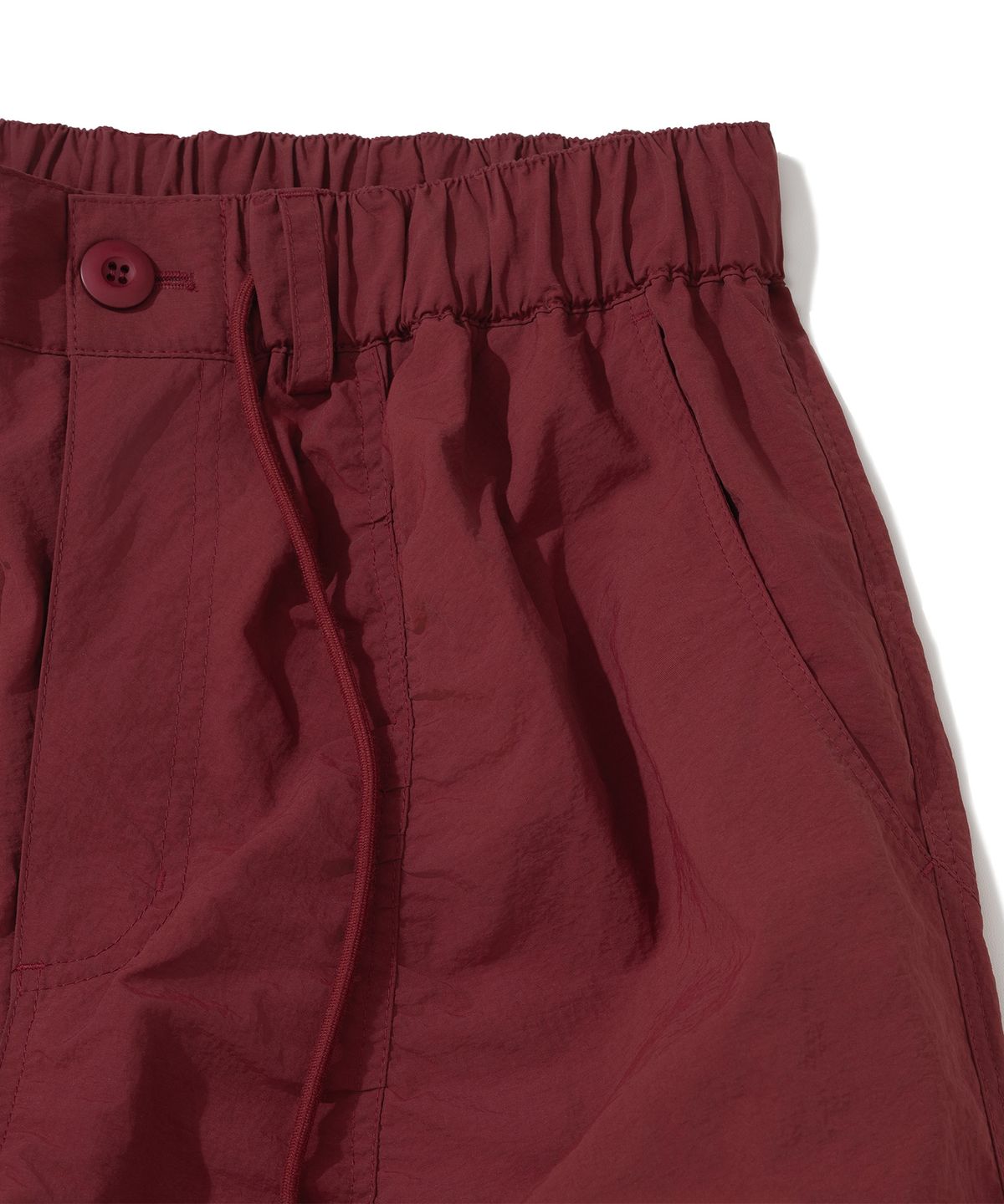 낫포너드(NOT4NERD) Contour Shirring Nylon Cargo Pants - Red