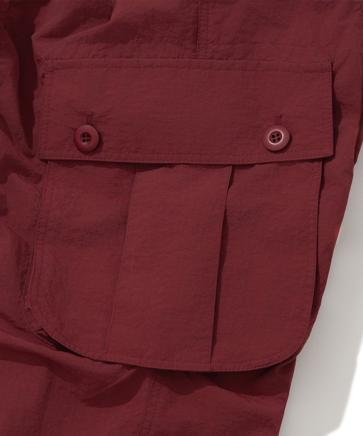 낫포너드(NOT4NERD) Contour Shirring Nylon Cargo Pants - Red