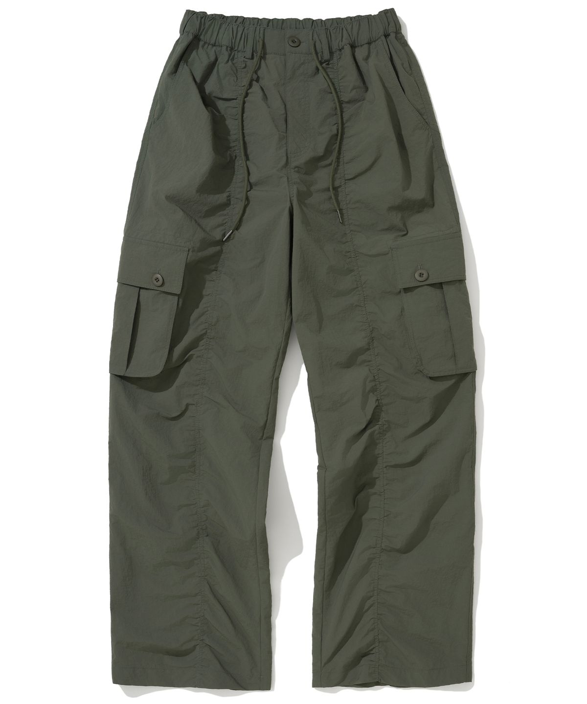 낫포너드(NOT4NERD) Contour Shirring Nylon Cargo Pants - Khaki