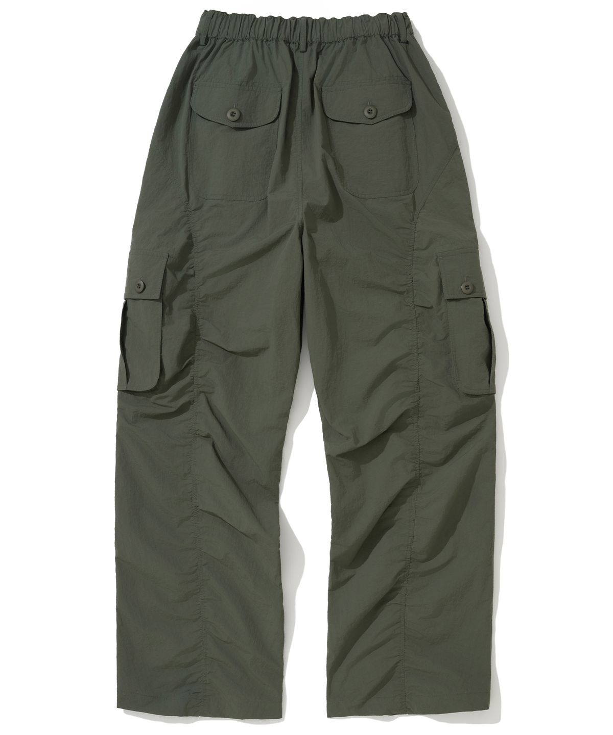 낫포너드(NOT4NERD) Contour Shirring Nylon Cargo Pants - Khaki